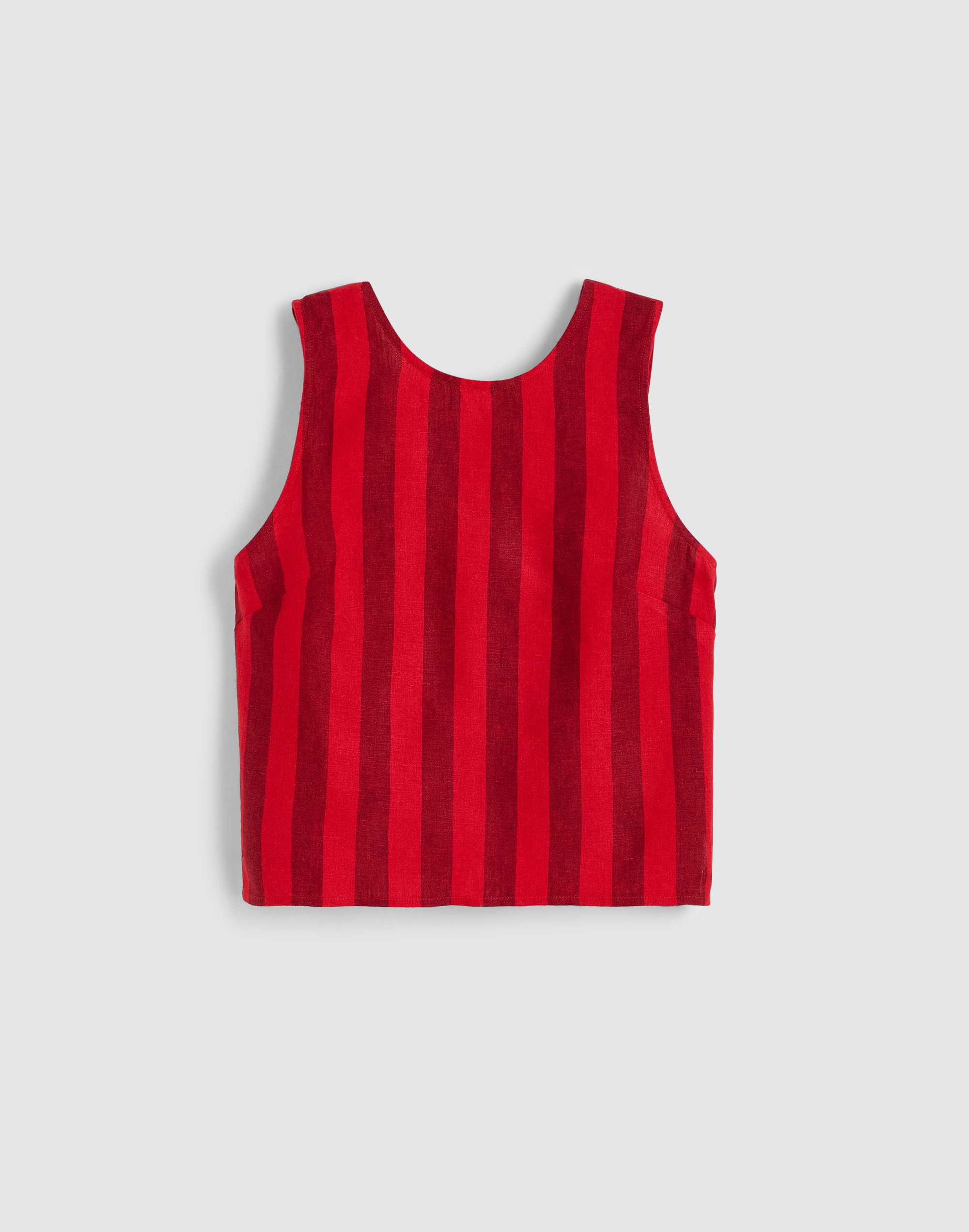 Tie-Back Shell Top in 100% Linen