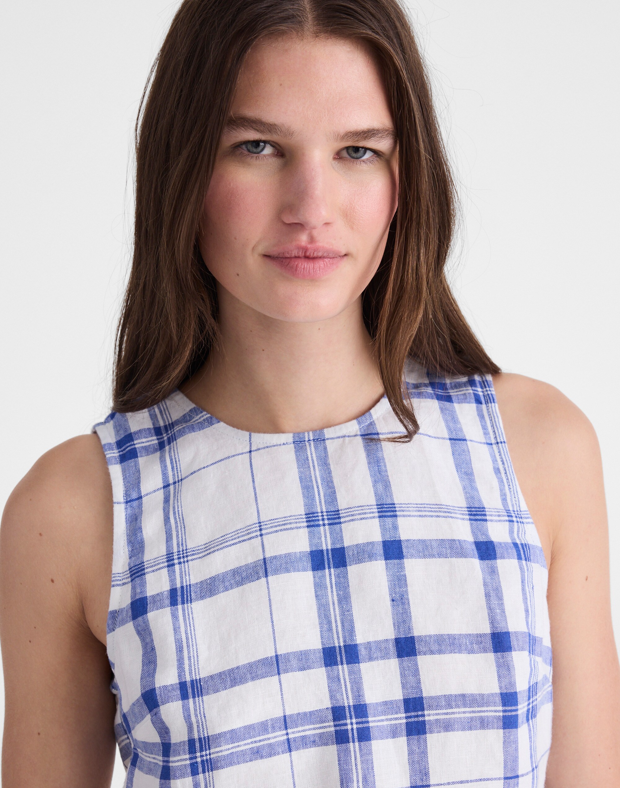 Tie-Back Shell Top in 100% Linen