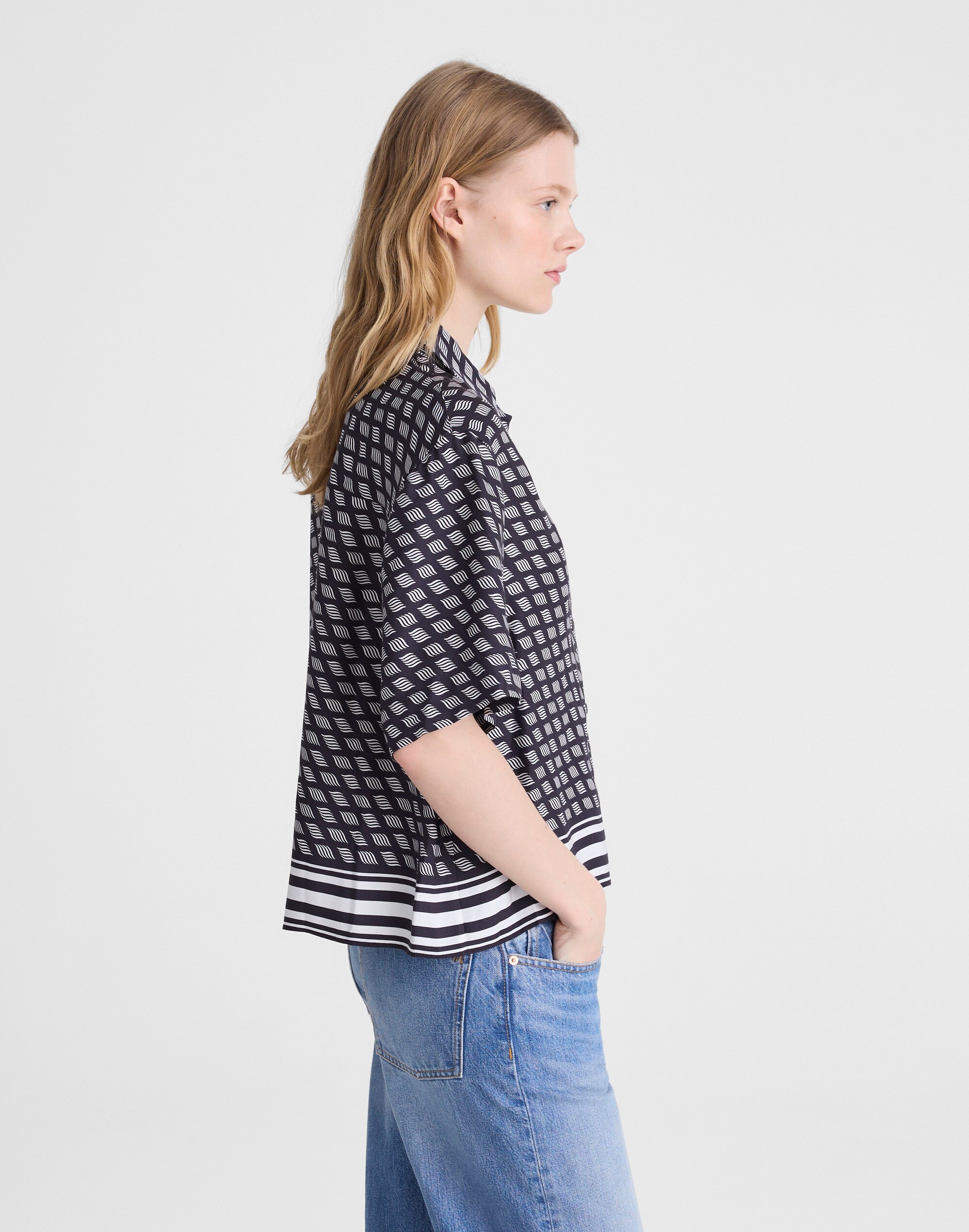 Patch-Pocket Boxy Shirt
