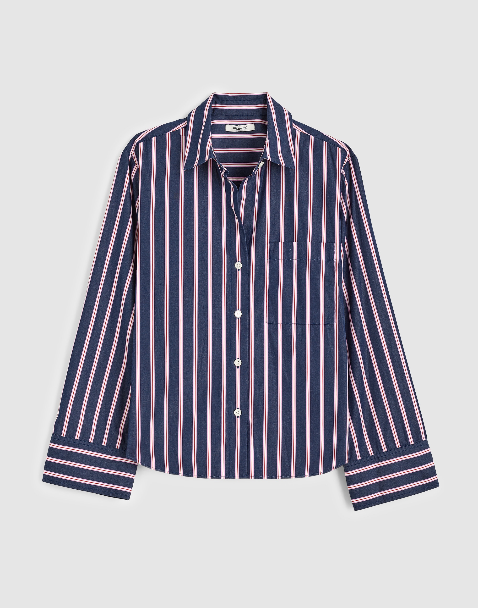 The Signature Y-Neck Shirt in Poplin