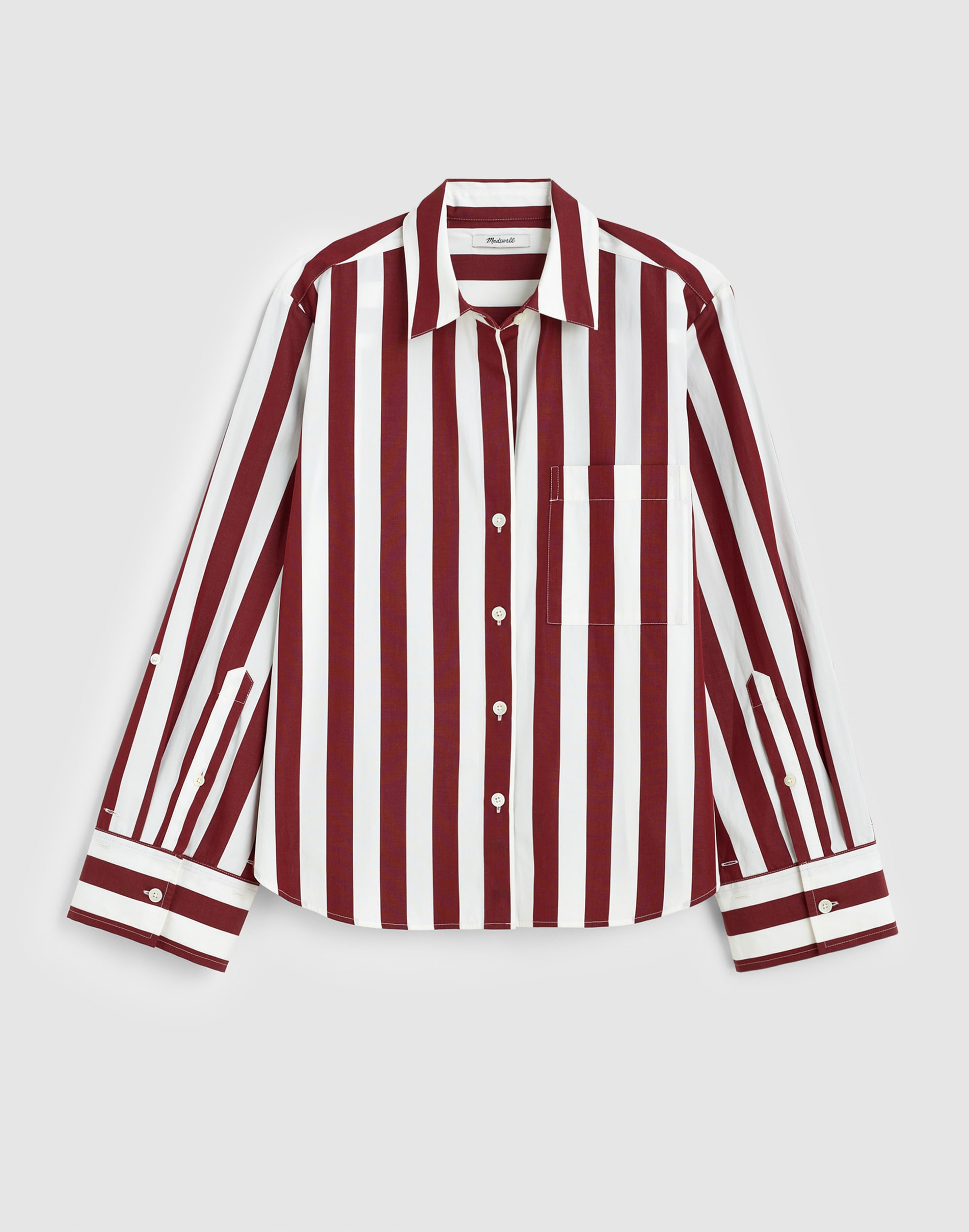 The Signature Y-Neck Shirt in Poplin