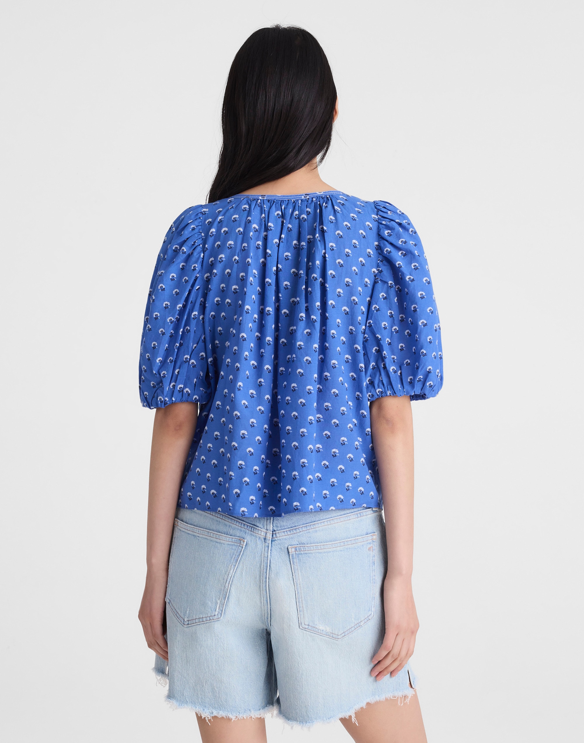 Shirred Scoopneck Top