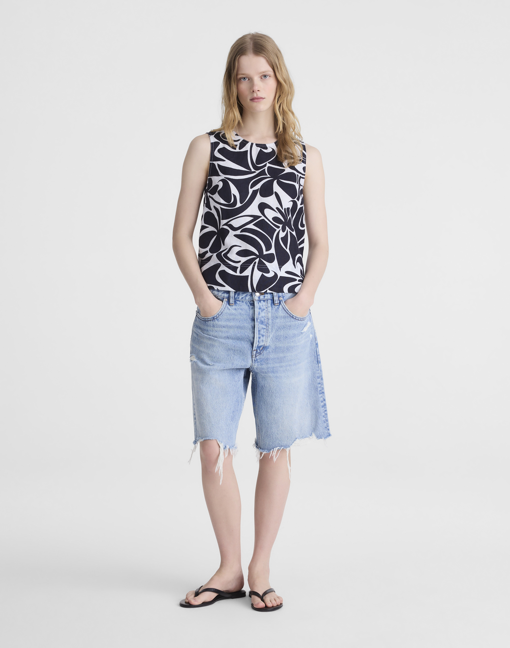 Shell Top in 100% Linen