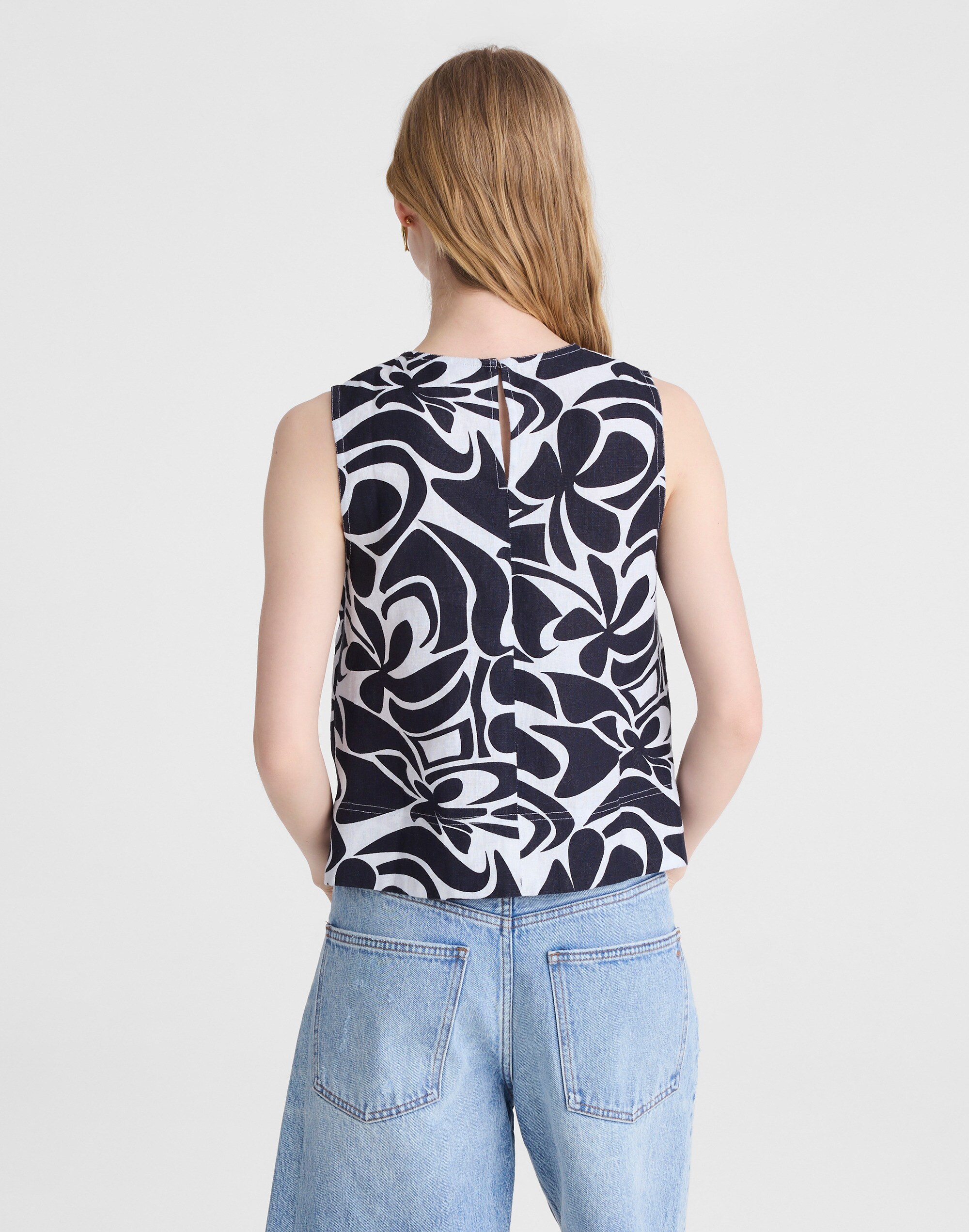 Shell Top in 100% Linen