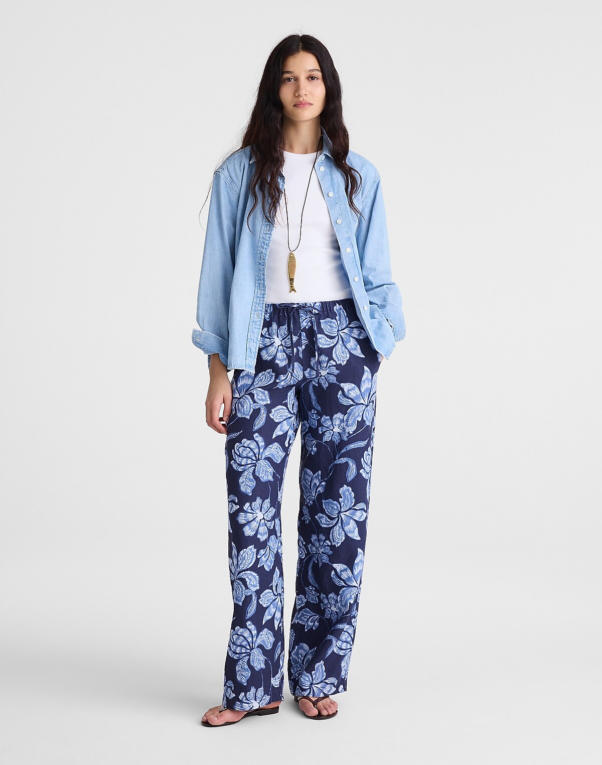 Pull-On Pants in 100% Linen