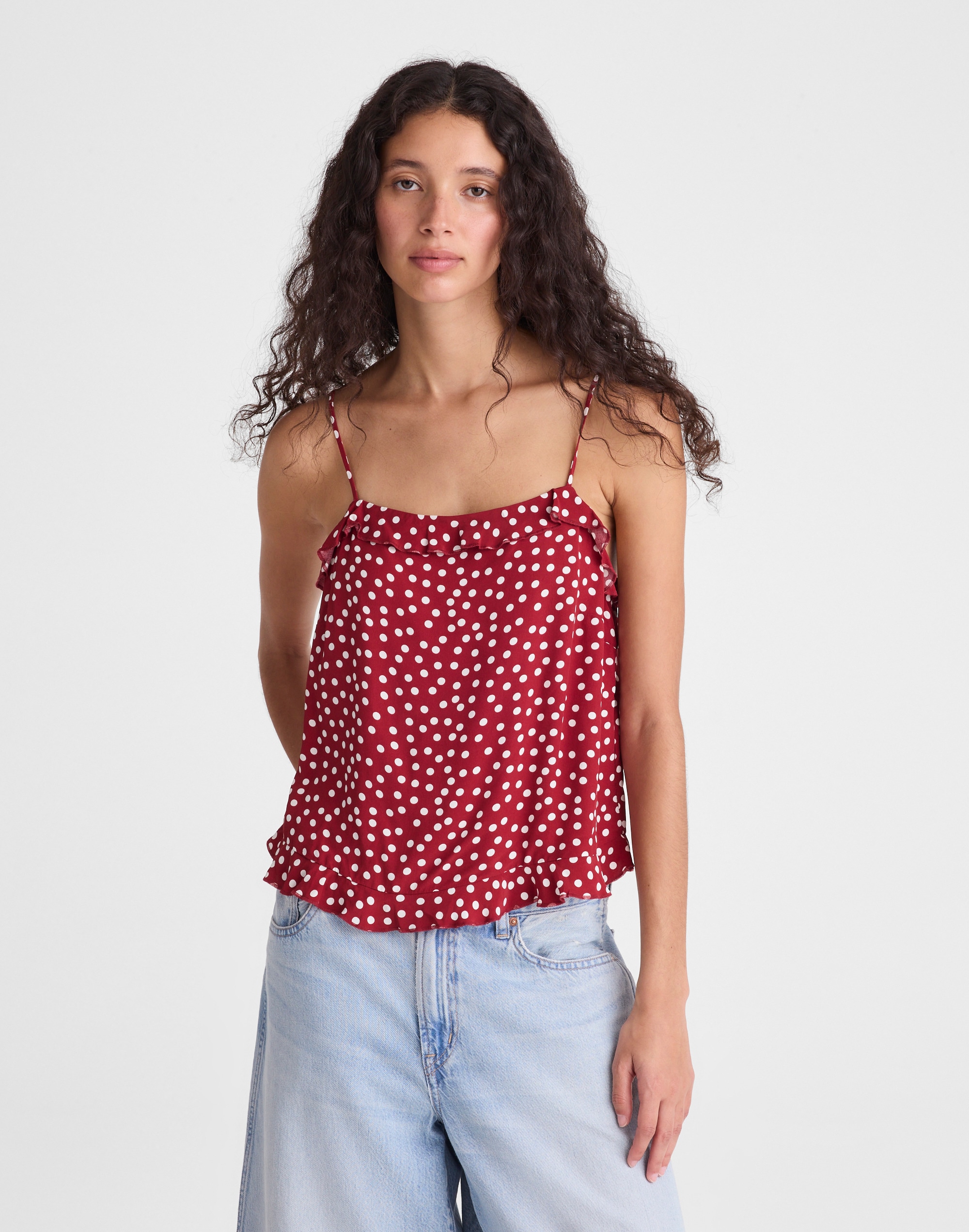 ruffled cami top