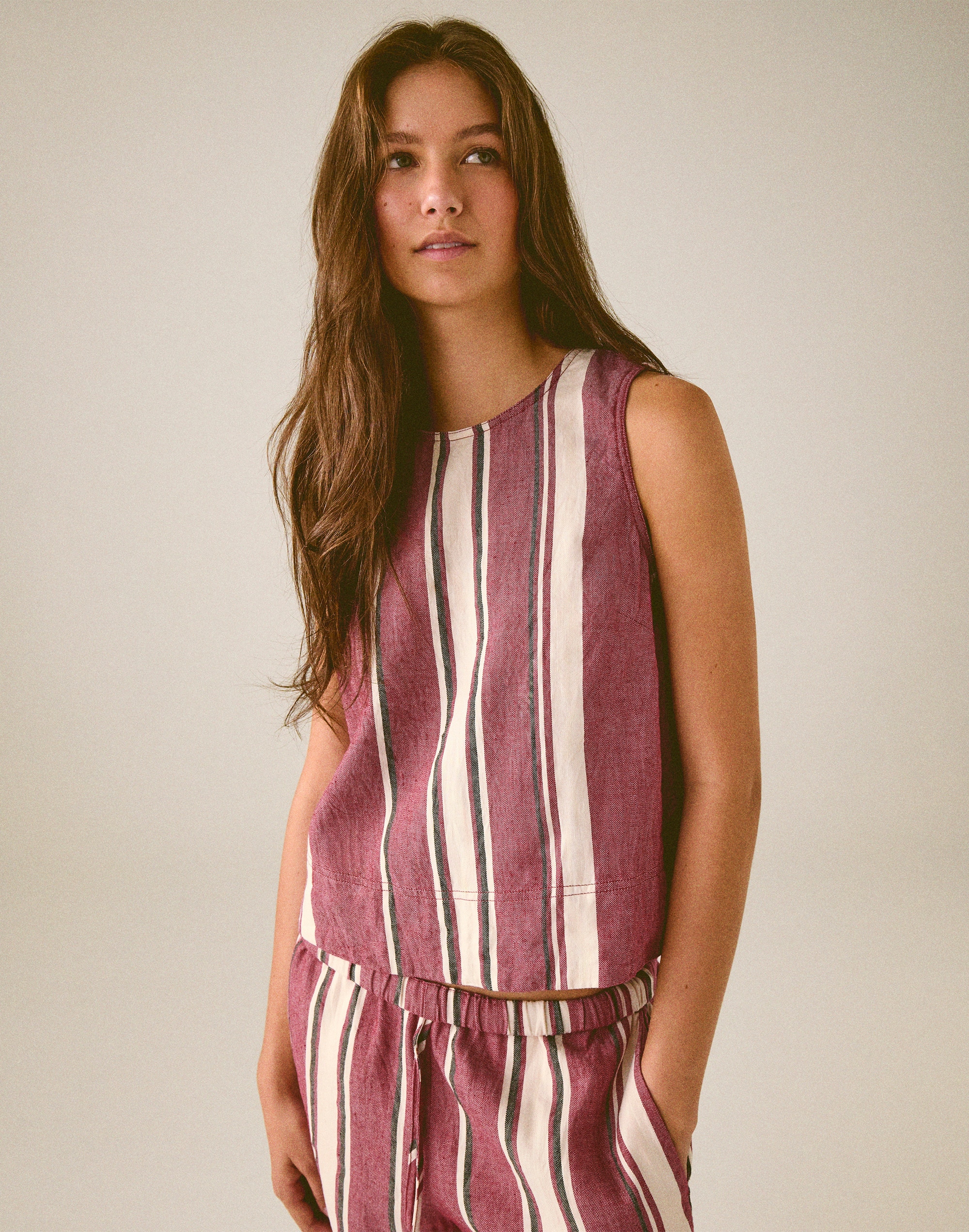 Shell Top in 100% Linen