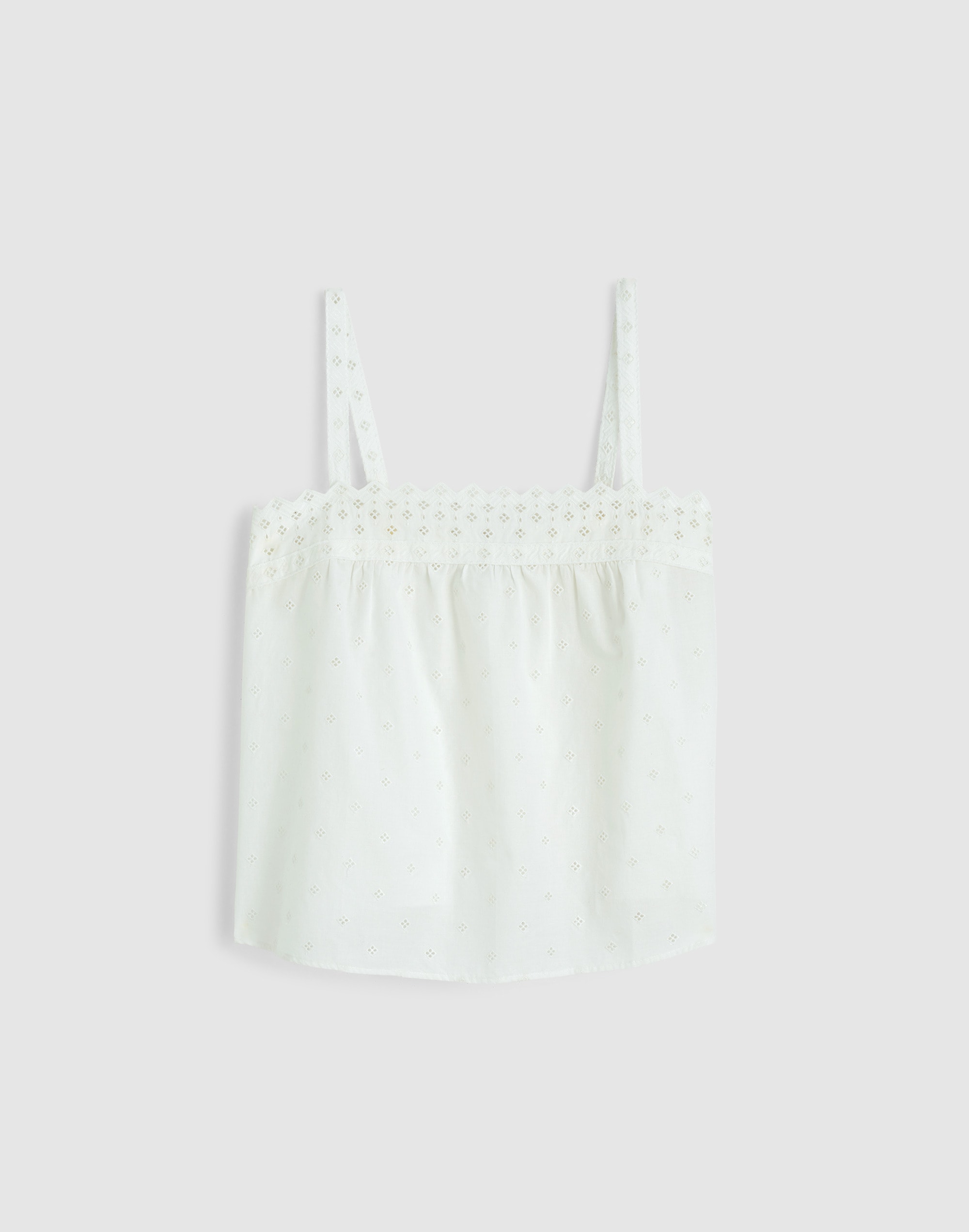 Embroidered Eyelet Tank