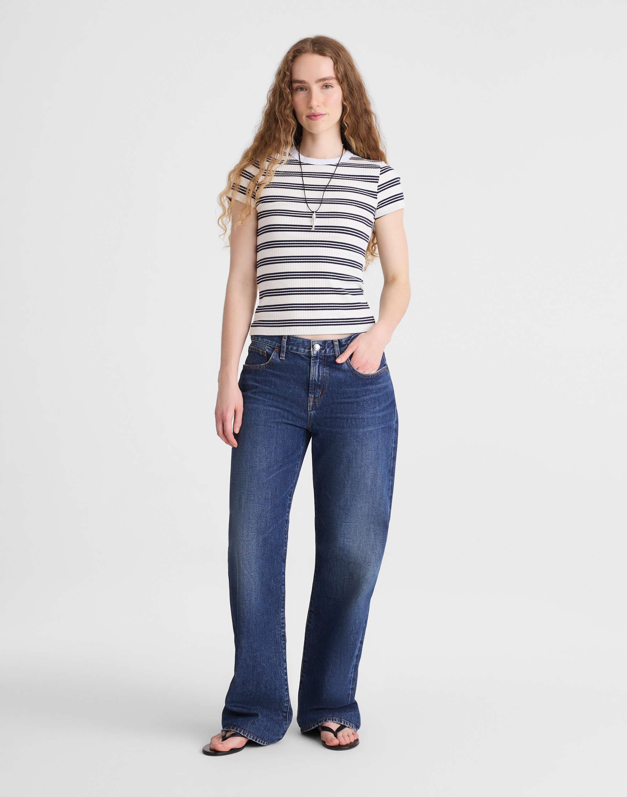 Crewneck Tee in Heavierweight Rib