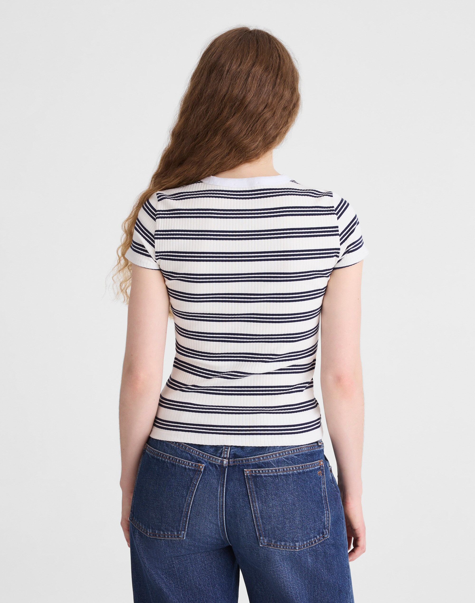 Crewneck Tee in Heavierweight Rib