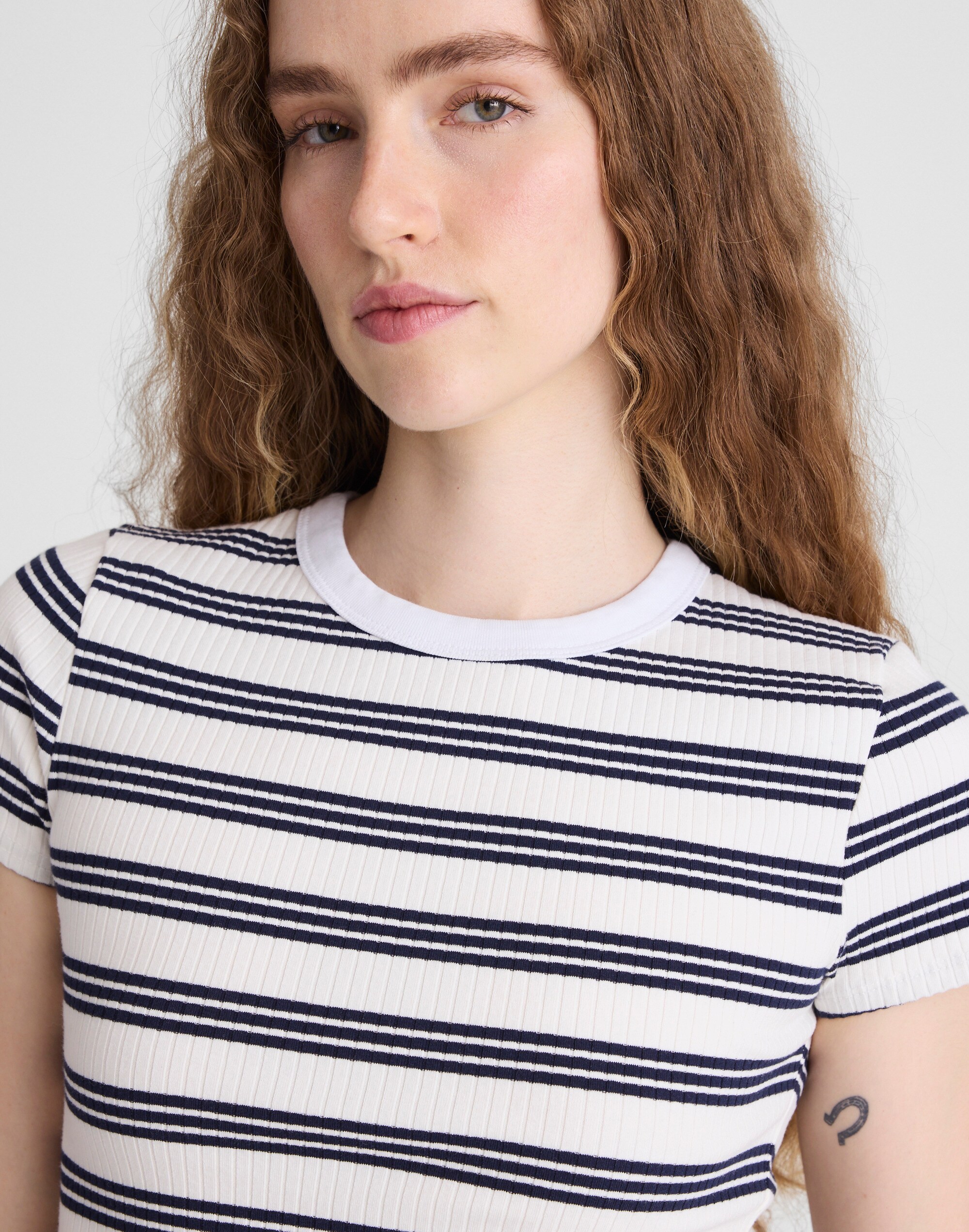 Crewneck Tee in Heavierweight Rib