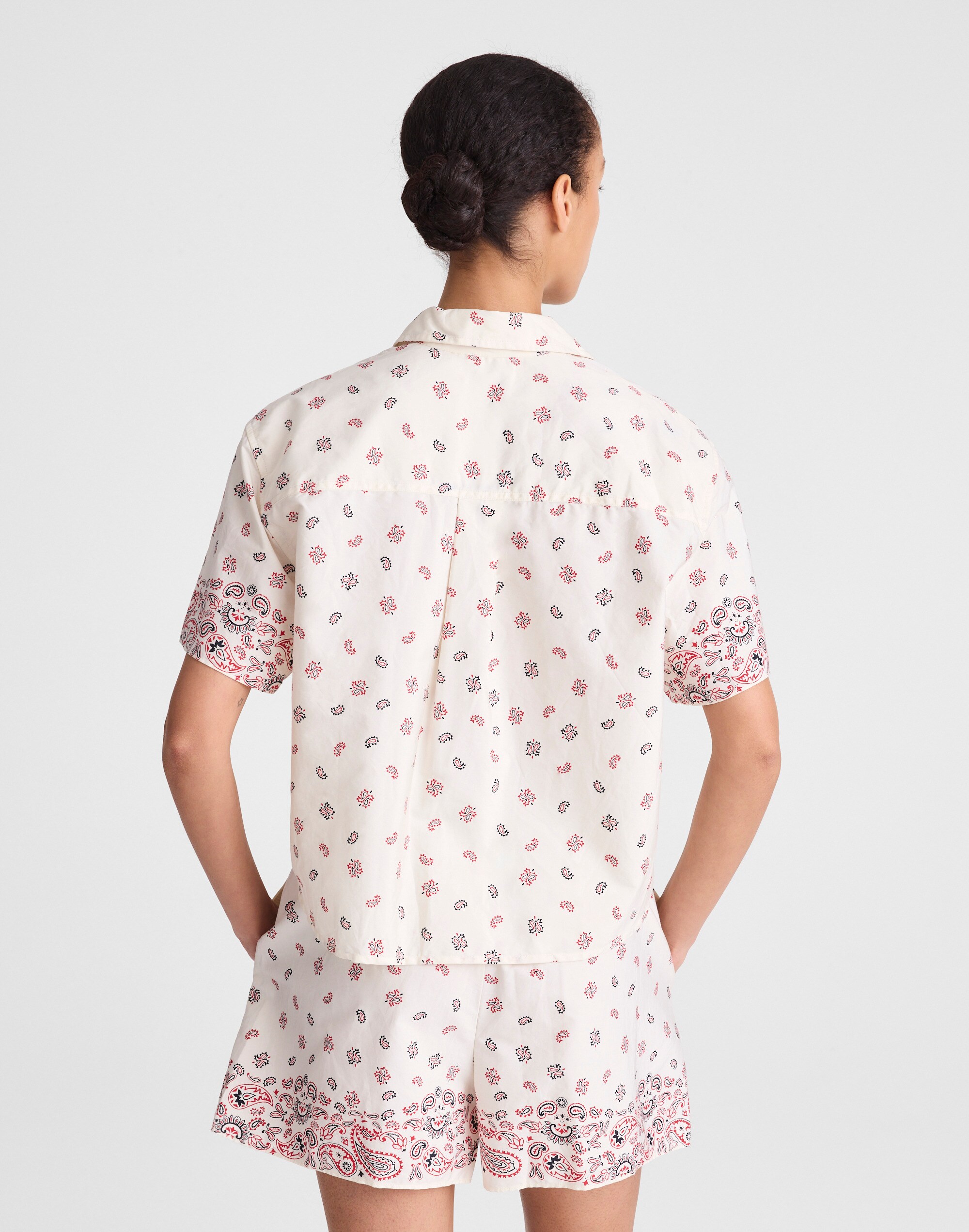 Patch-Pocket Boxy Shirt in Poplin
