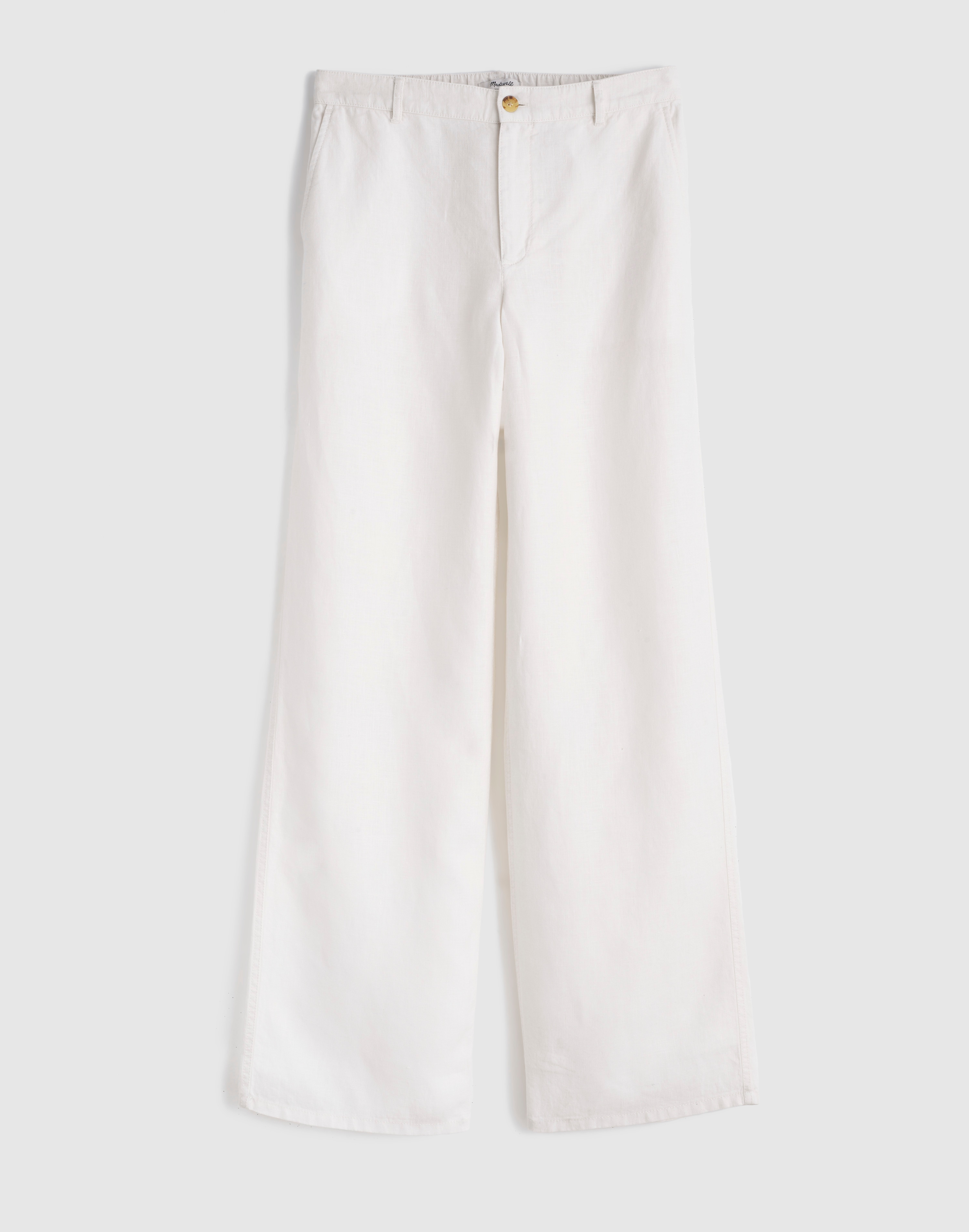 The Zoe Relaxed Straight Pant in 100% Linen