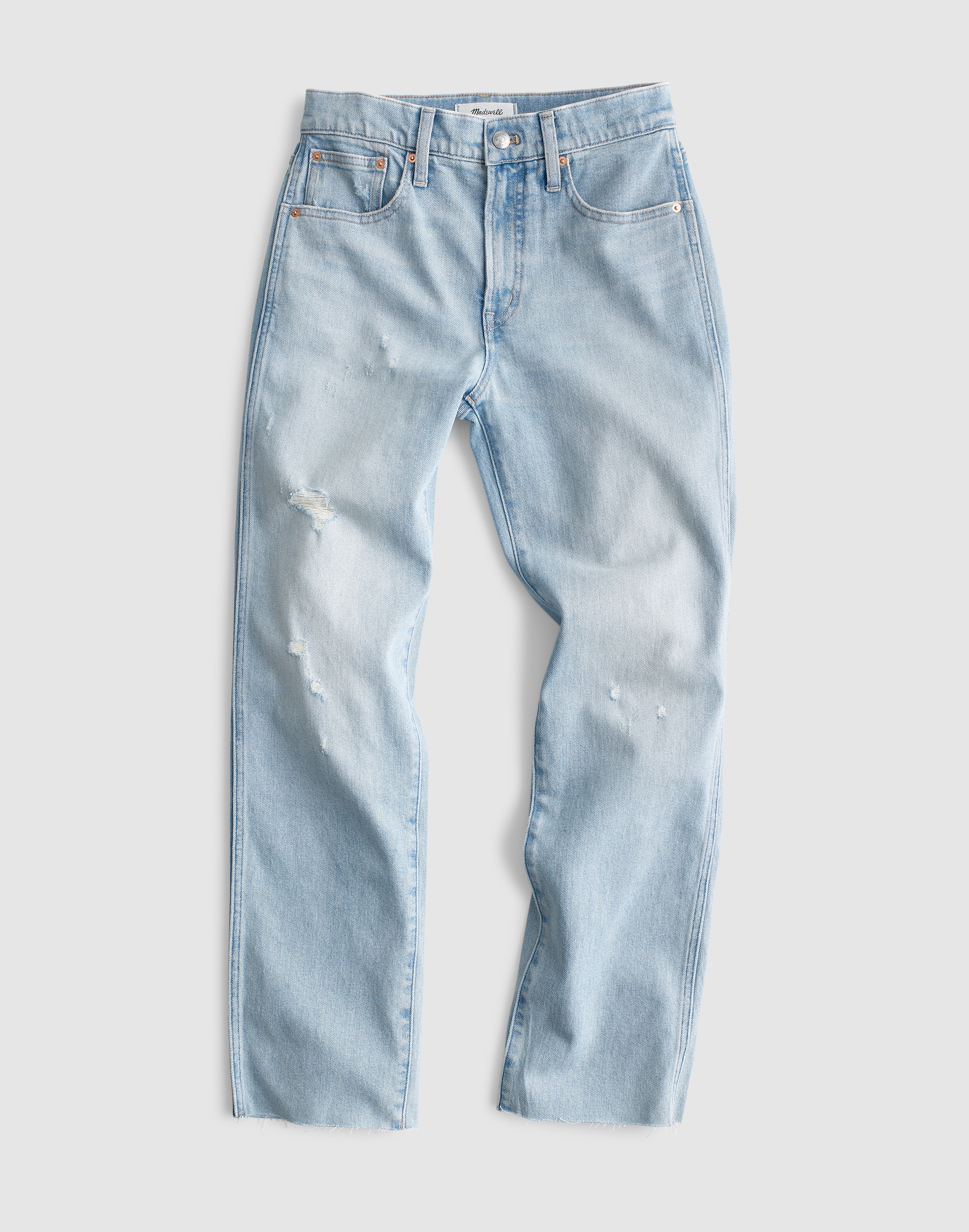The Plus Longline Straight Crop Jean in Foster Wash