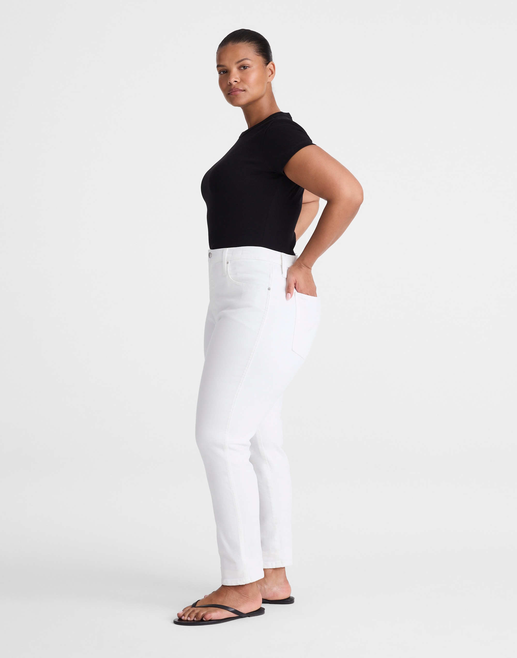 The Plus Pencil Jean in Super Stretch Denim