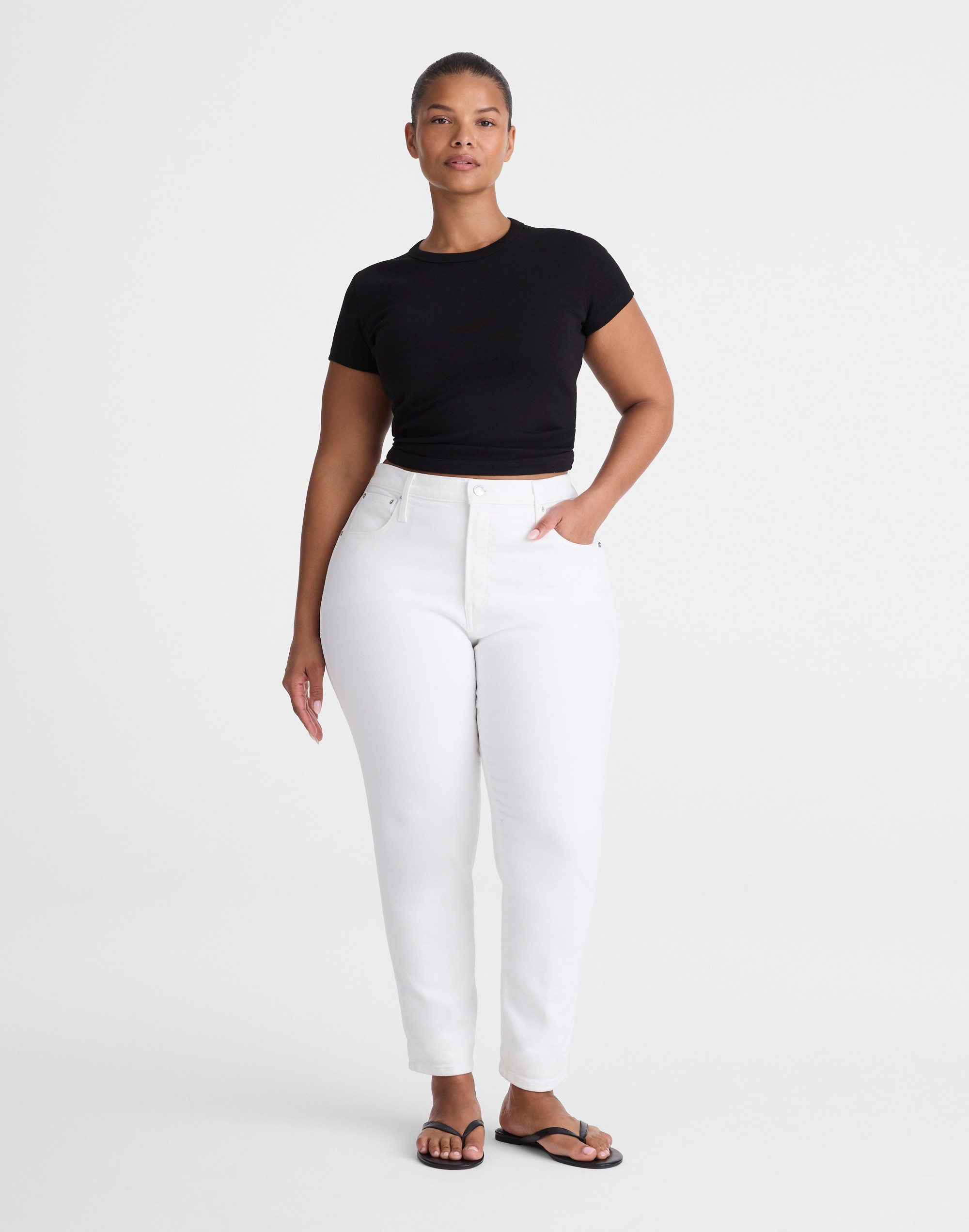 The Plus Pencil Jean in Super Stretch Denim