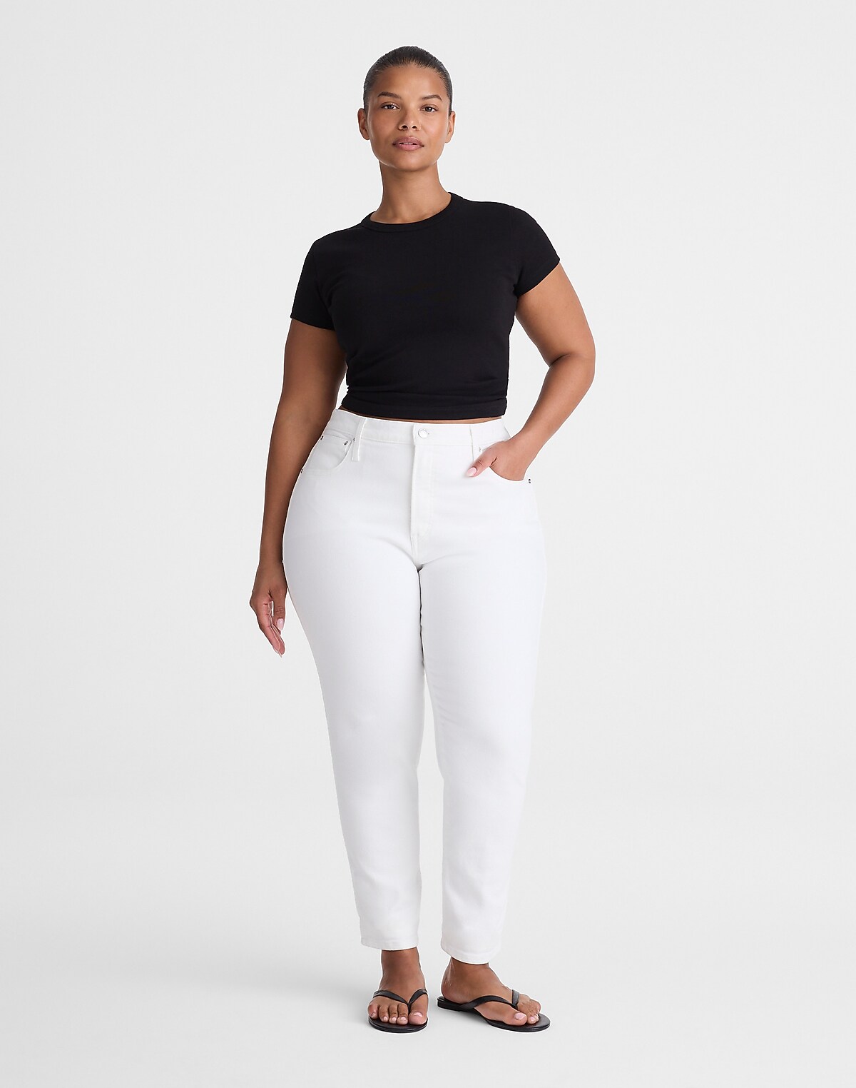 The Plus Pencil Jean in Super Stretch Denim
