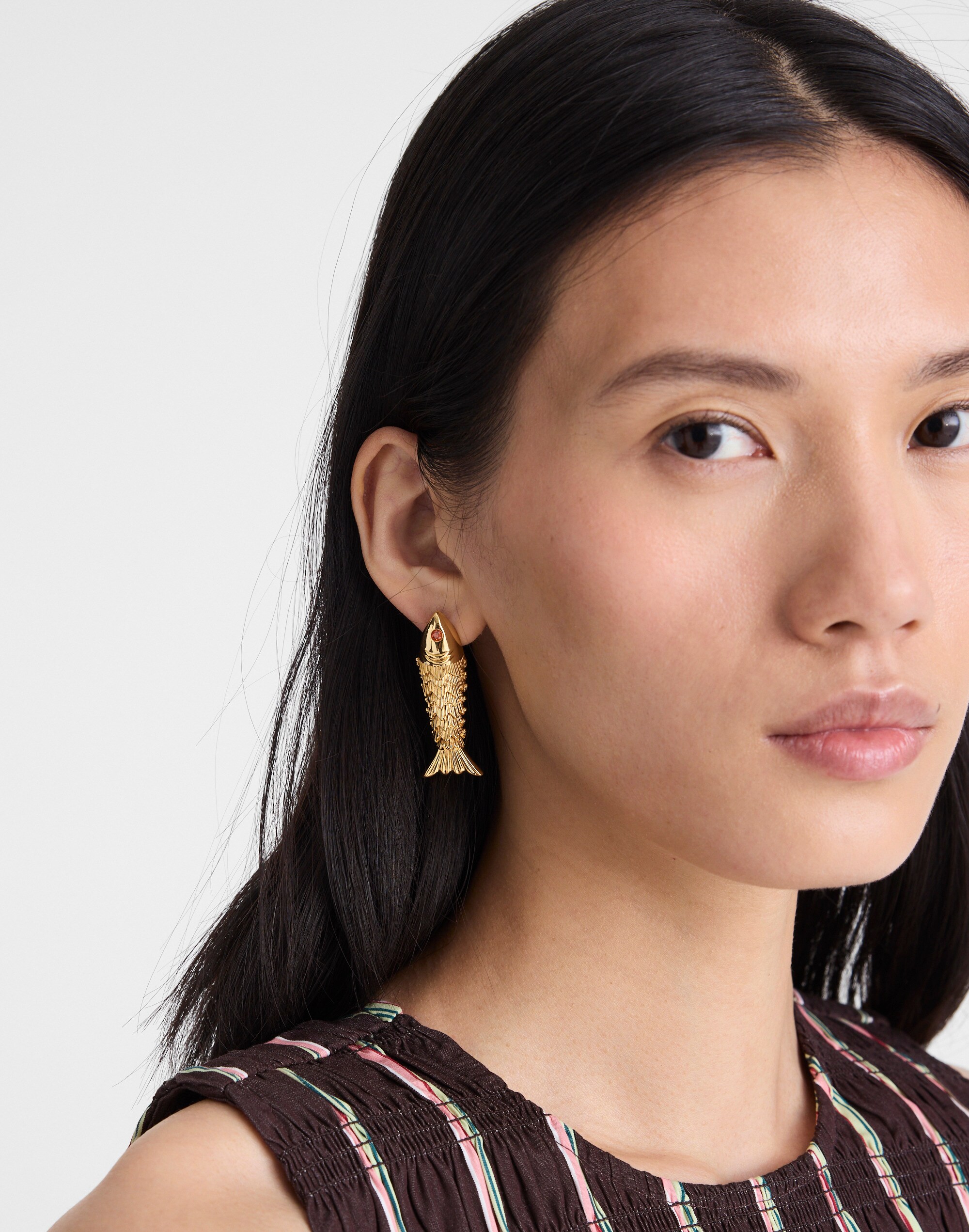 Madewell x Shopbop Fish Statement Stud Earrings