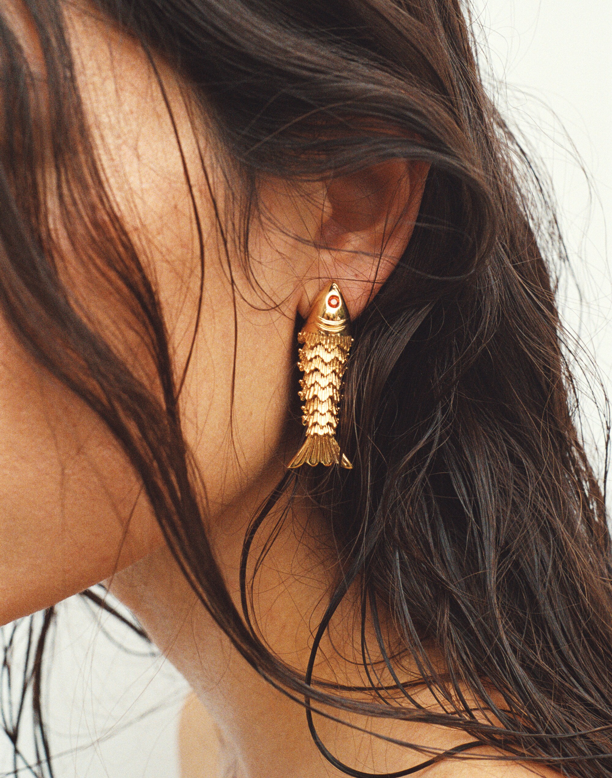Madewell x Shopbop Fish Statement Stud Earrings