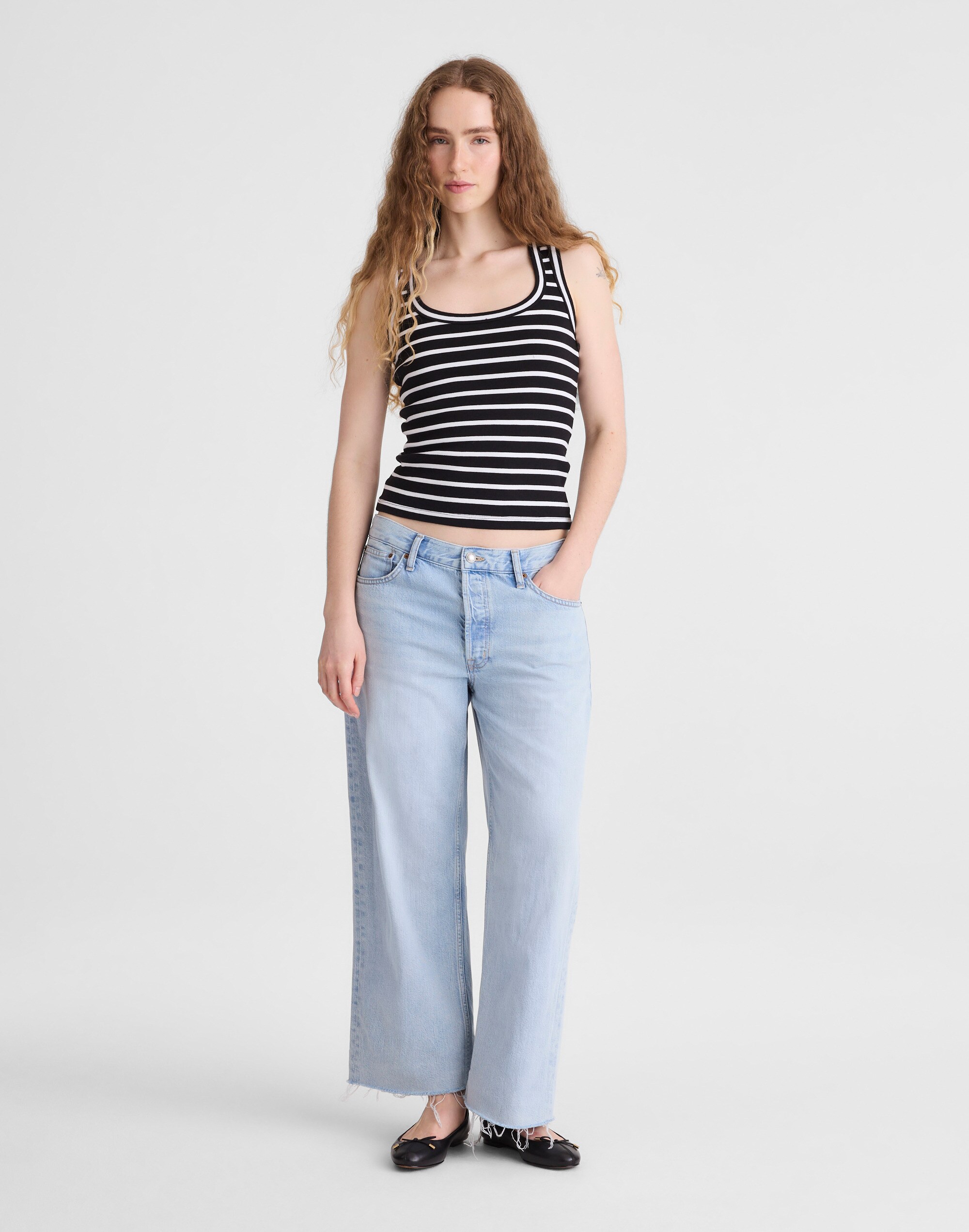 The '90s Scoopneck Tank in Compact Cotton