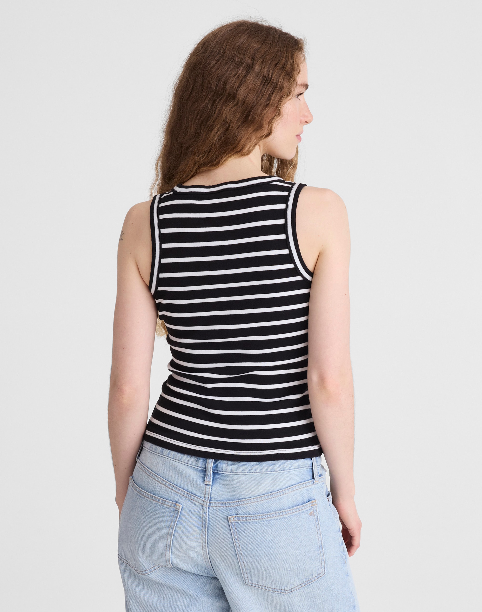 The '90s Scoopneck Tank in Compact Cotton