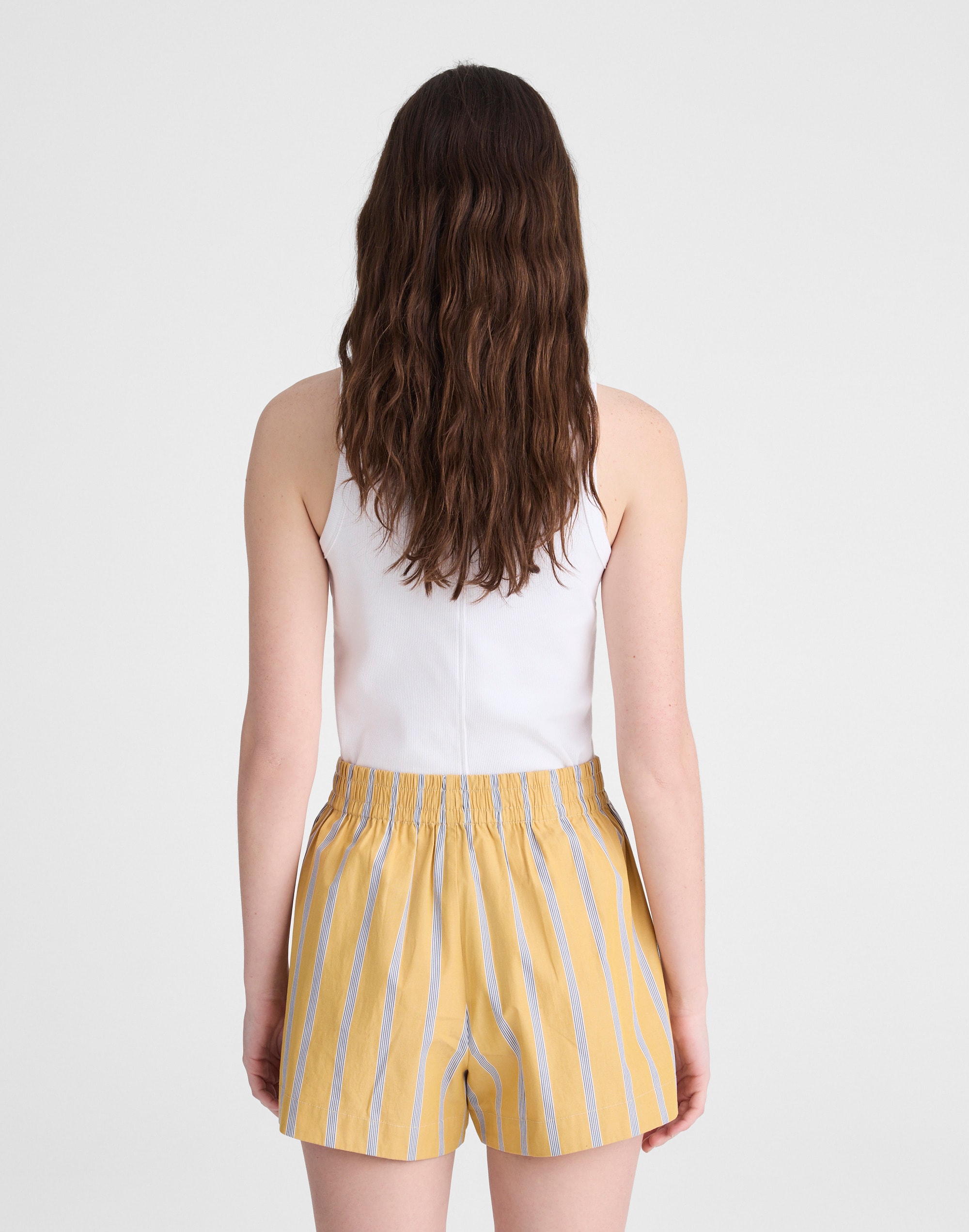 Pull-On Shorts in Washed Poplin