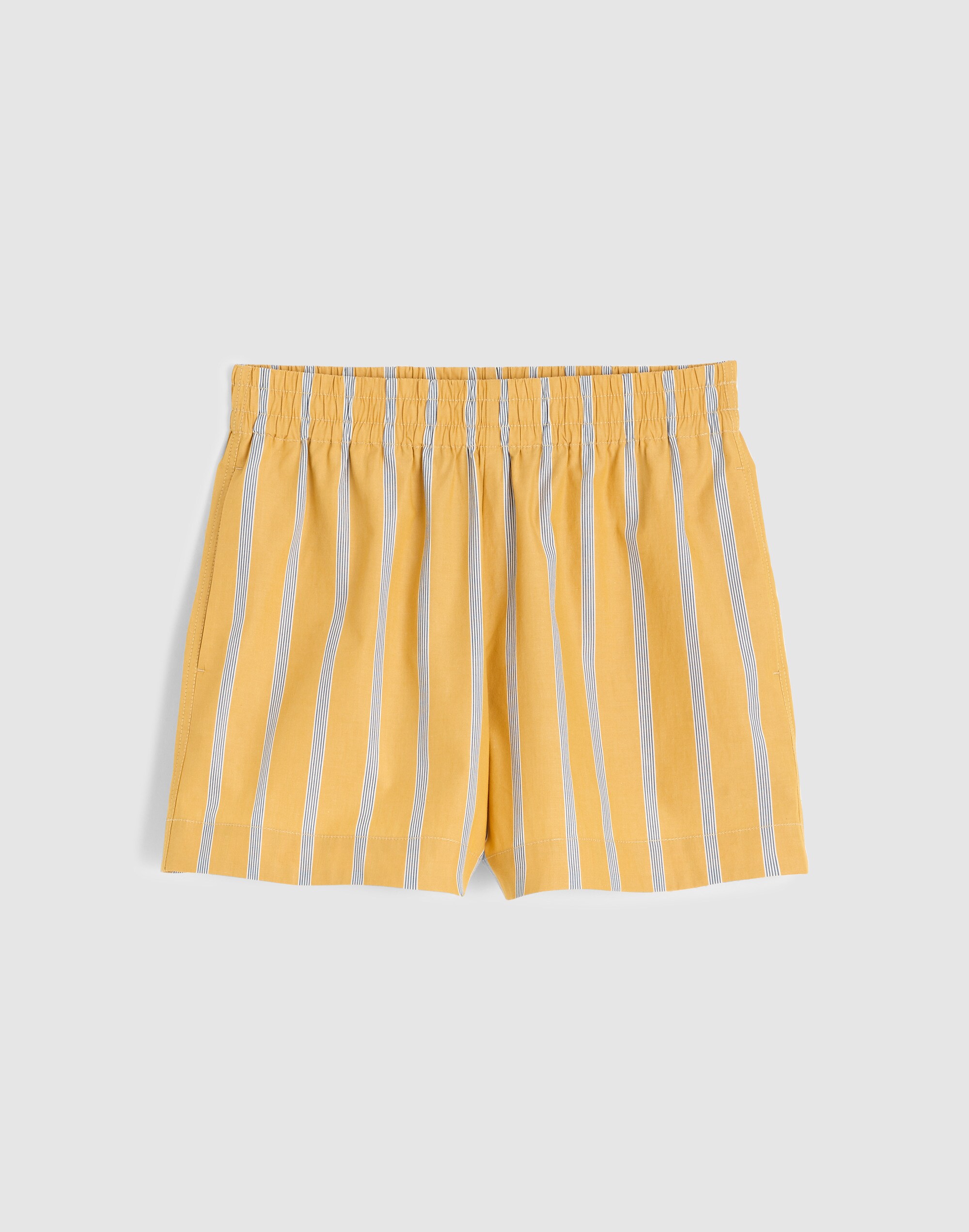 Pull-On Shorts in Washed Poplin