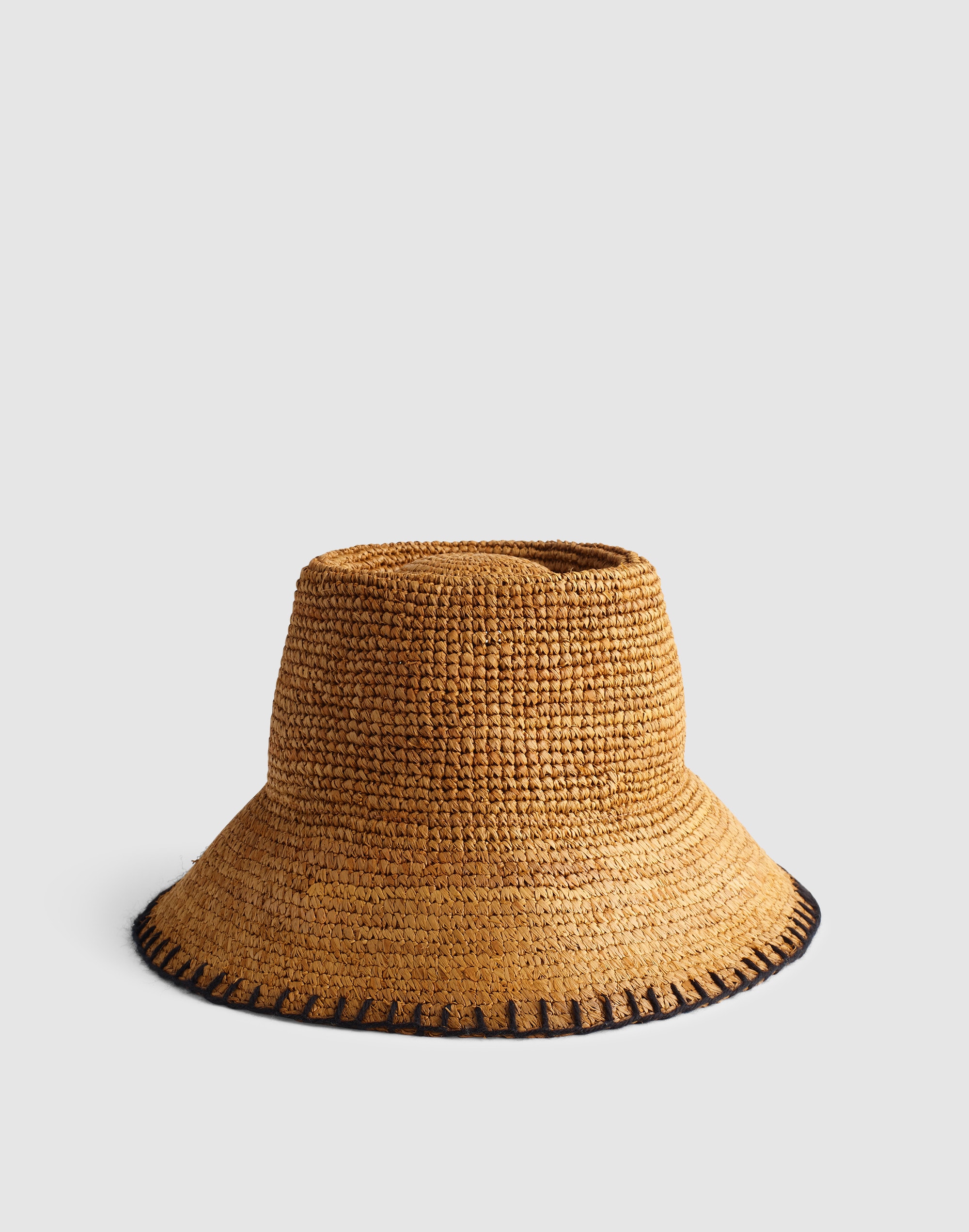 Madewell Blanket-stitch Lantern Hat In Nude