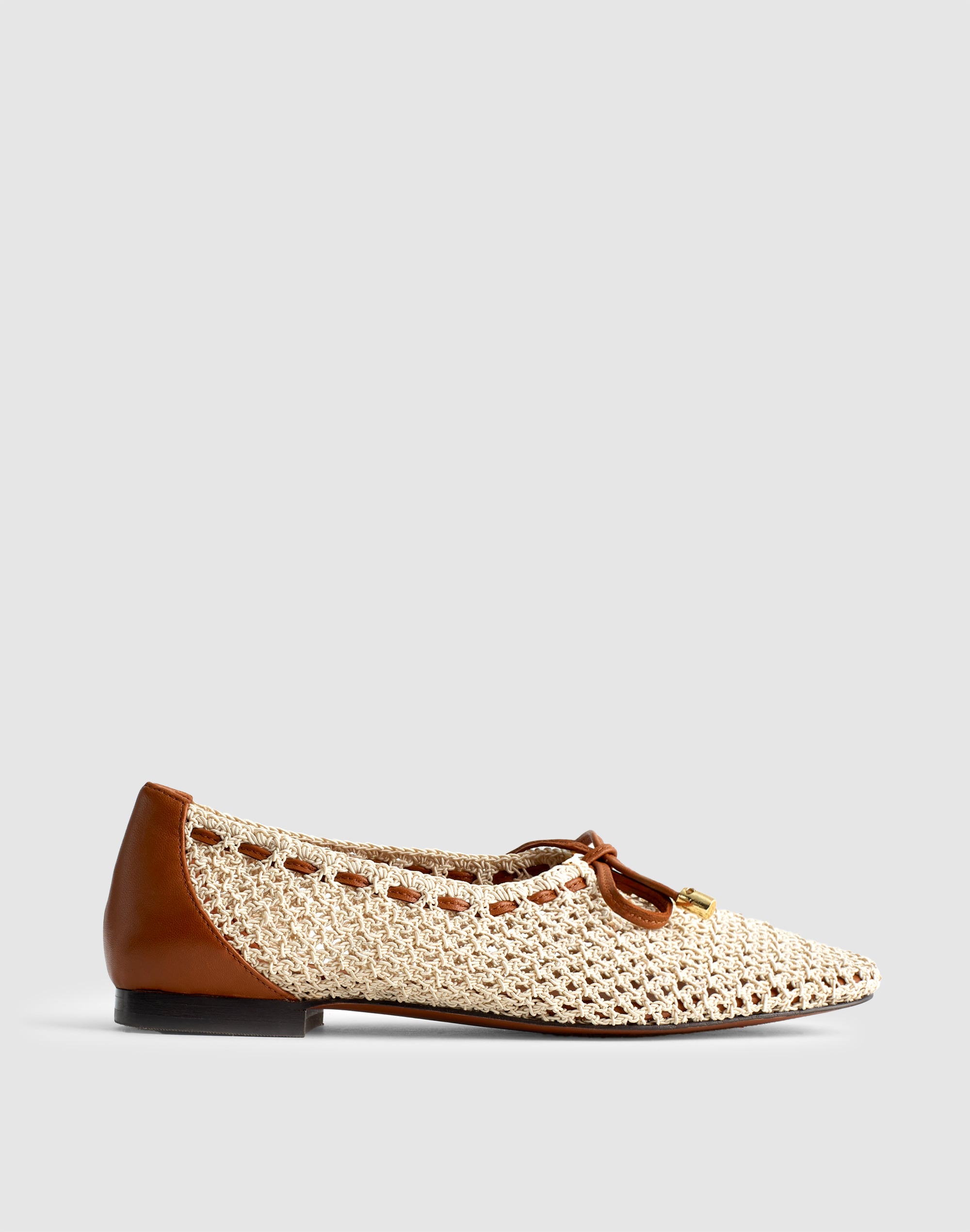 the mylie ballet flat in fishnet