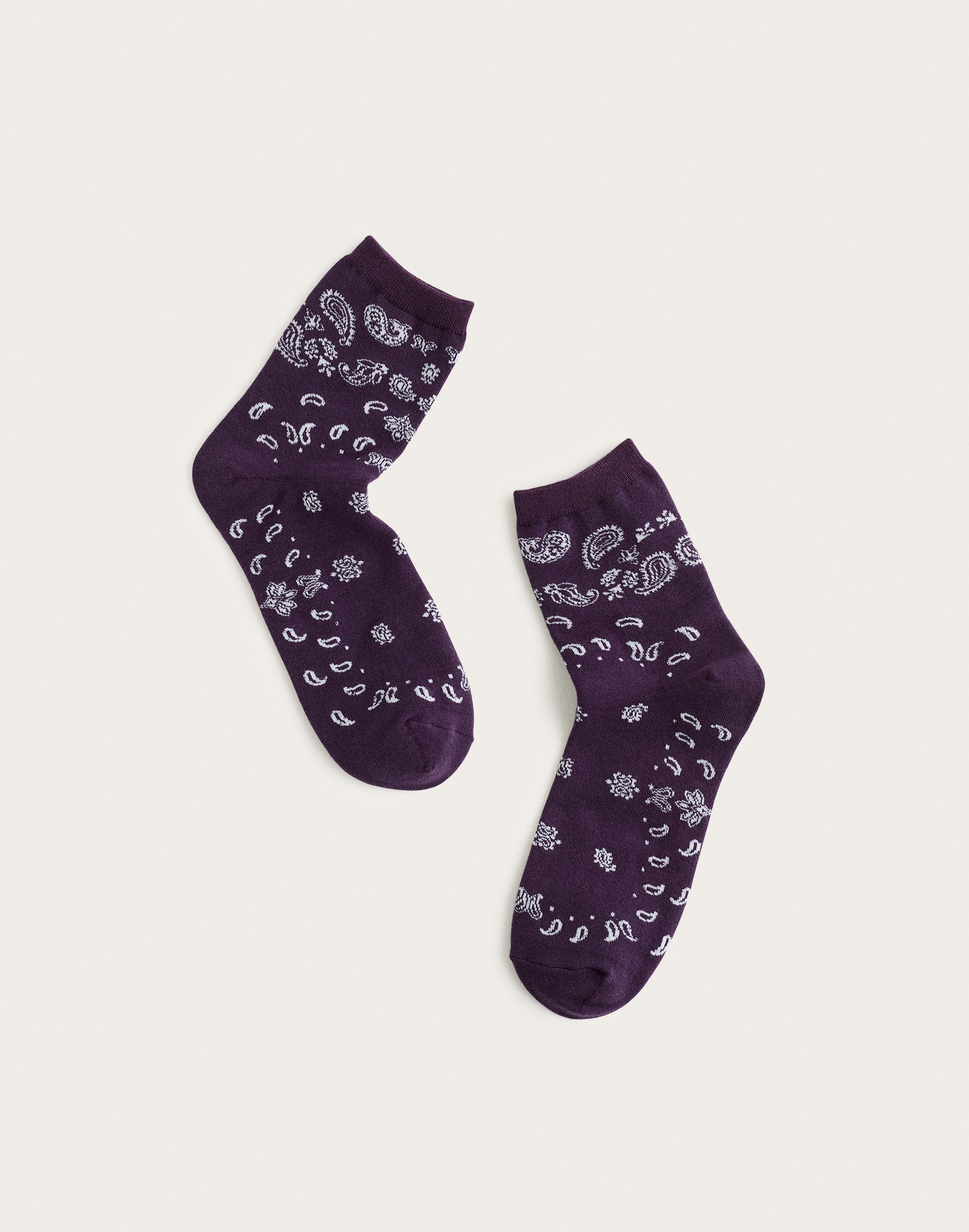 bandana-print crew socks