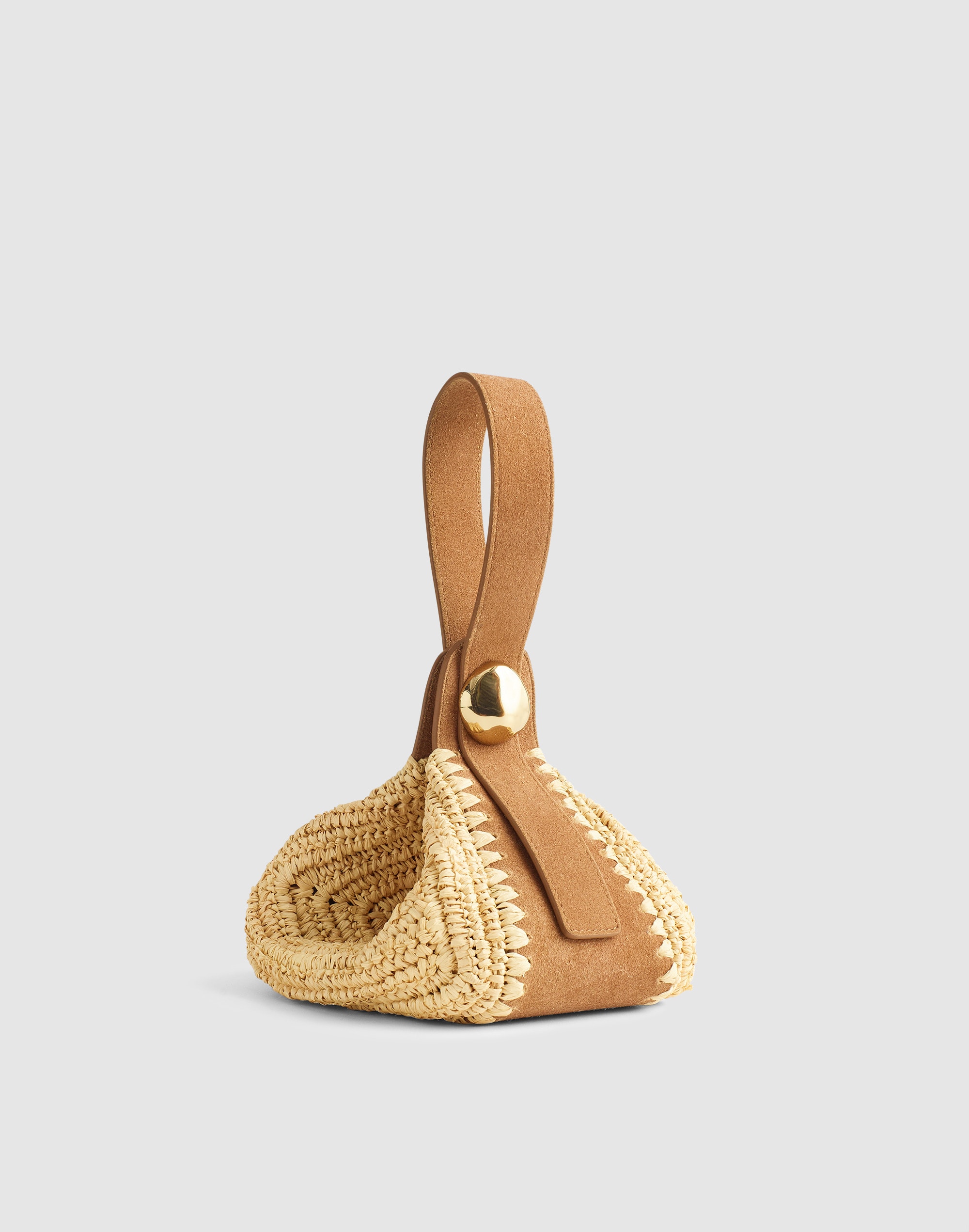 The Sculpted Metal Wristlet Bag