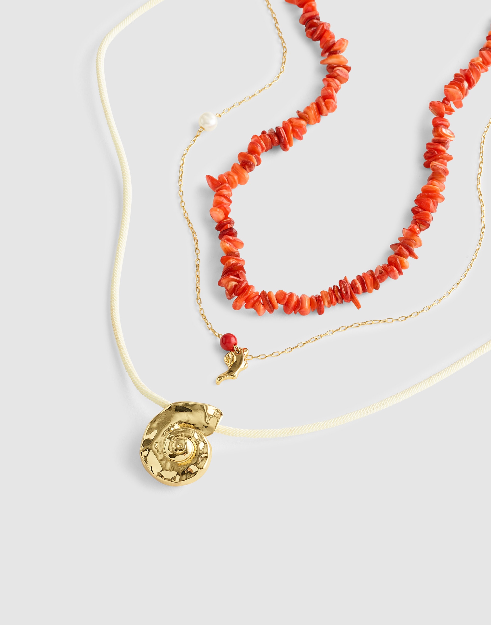 Three-Pack Puka Shell Necklace Set
