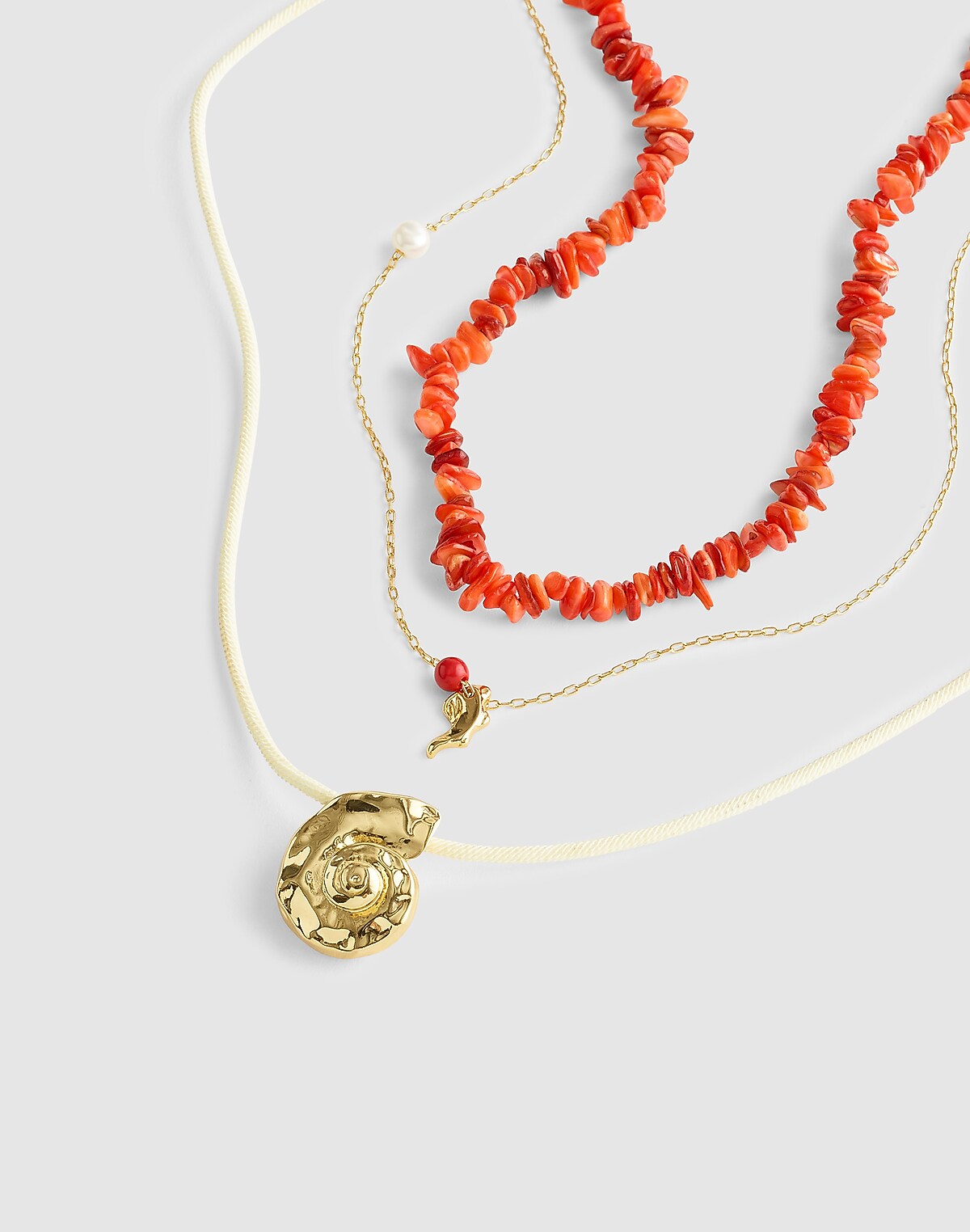 Three-Pack Puka Shell Necklace Set