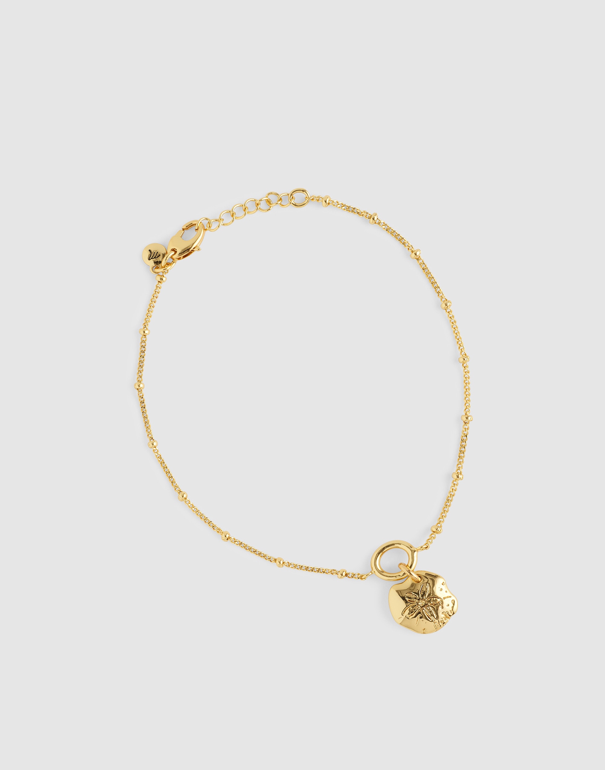 sand dollar charm anklet