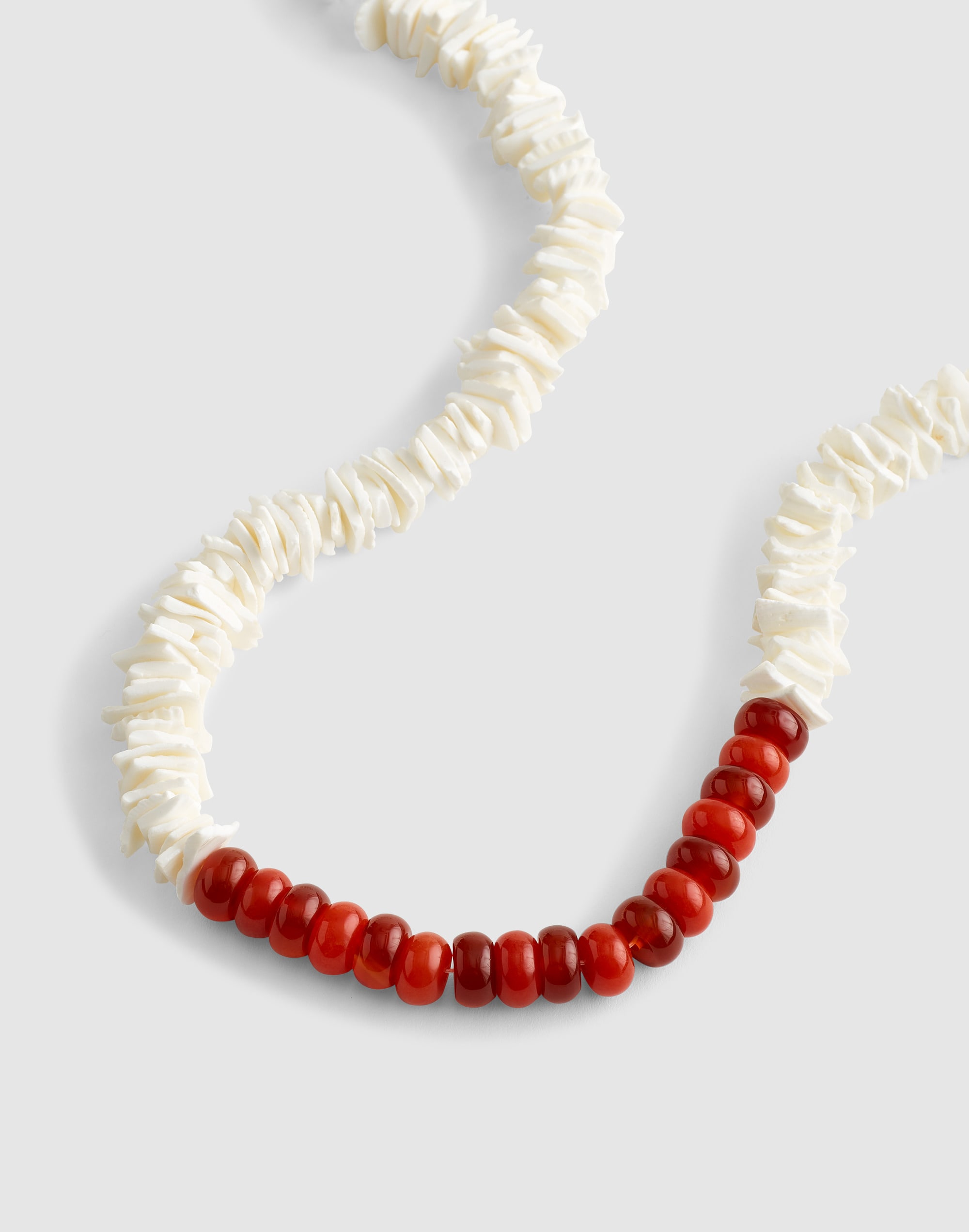 Semiprecious Puka Shell Beaded Choker Necklace