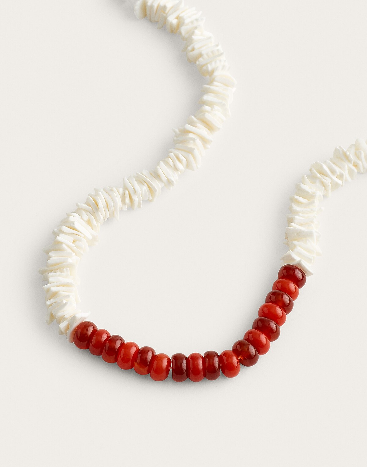 Semiprecious Puka Shell Beaded Choker Necklace