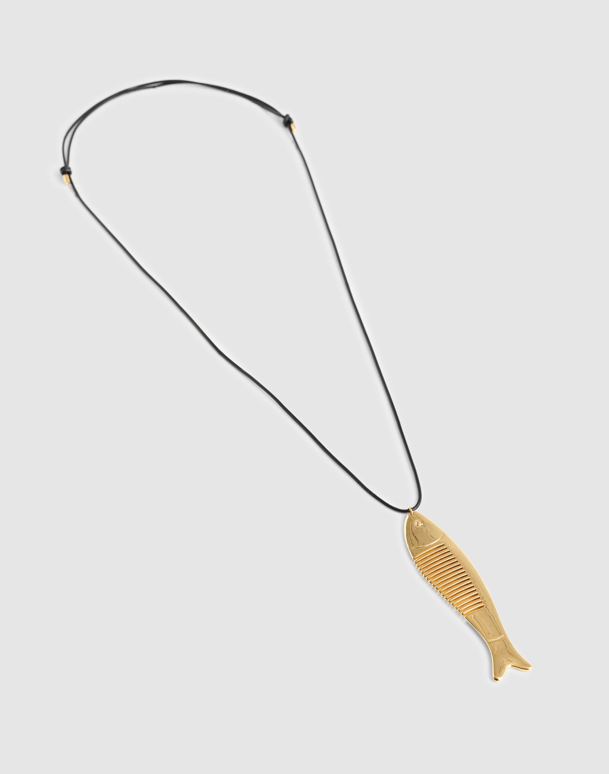 Fish Comb Charm Necklace