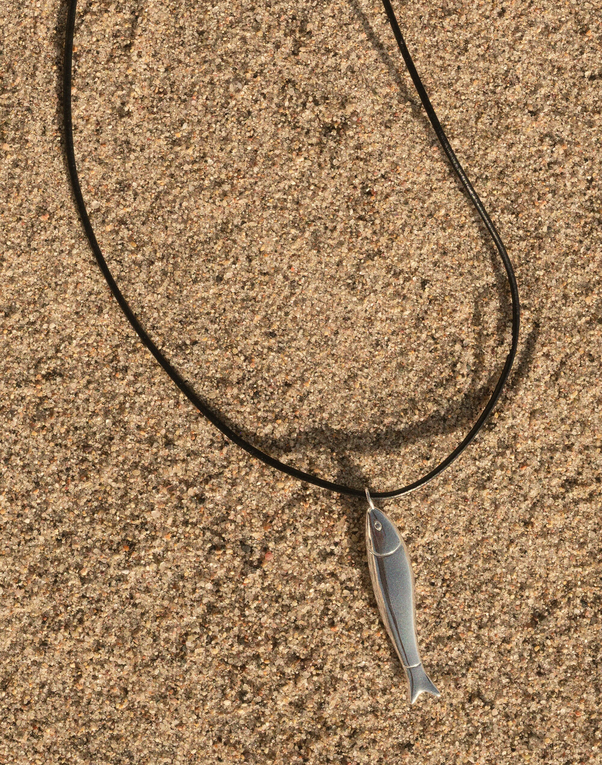 Fish Pendant Cord Necklace