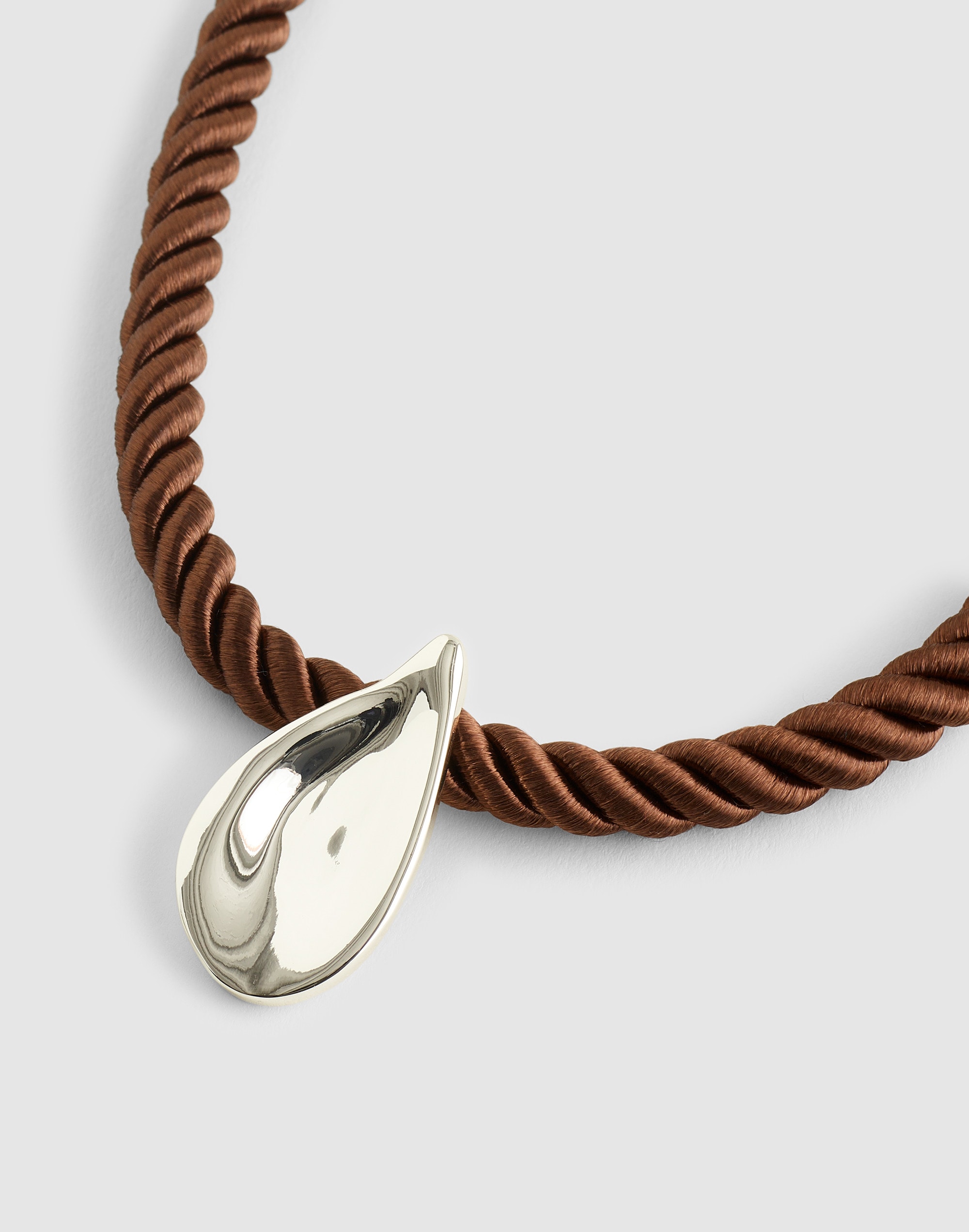 Droplet Pendant Cord Necklace