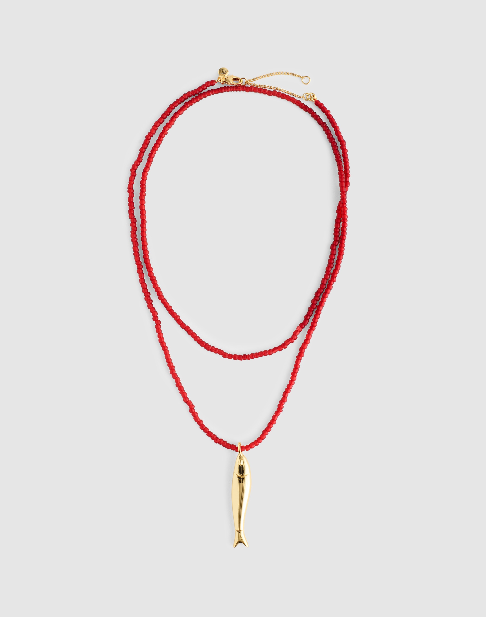 Fish Pendant Beaded Necklace