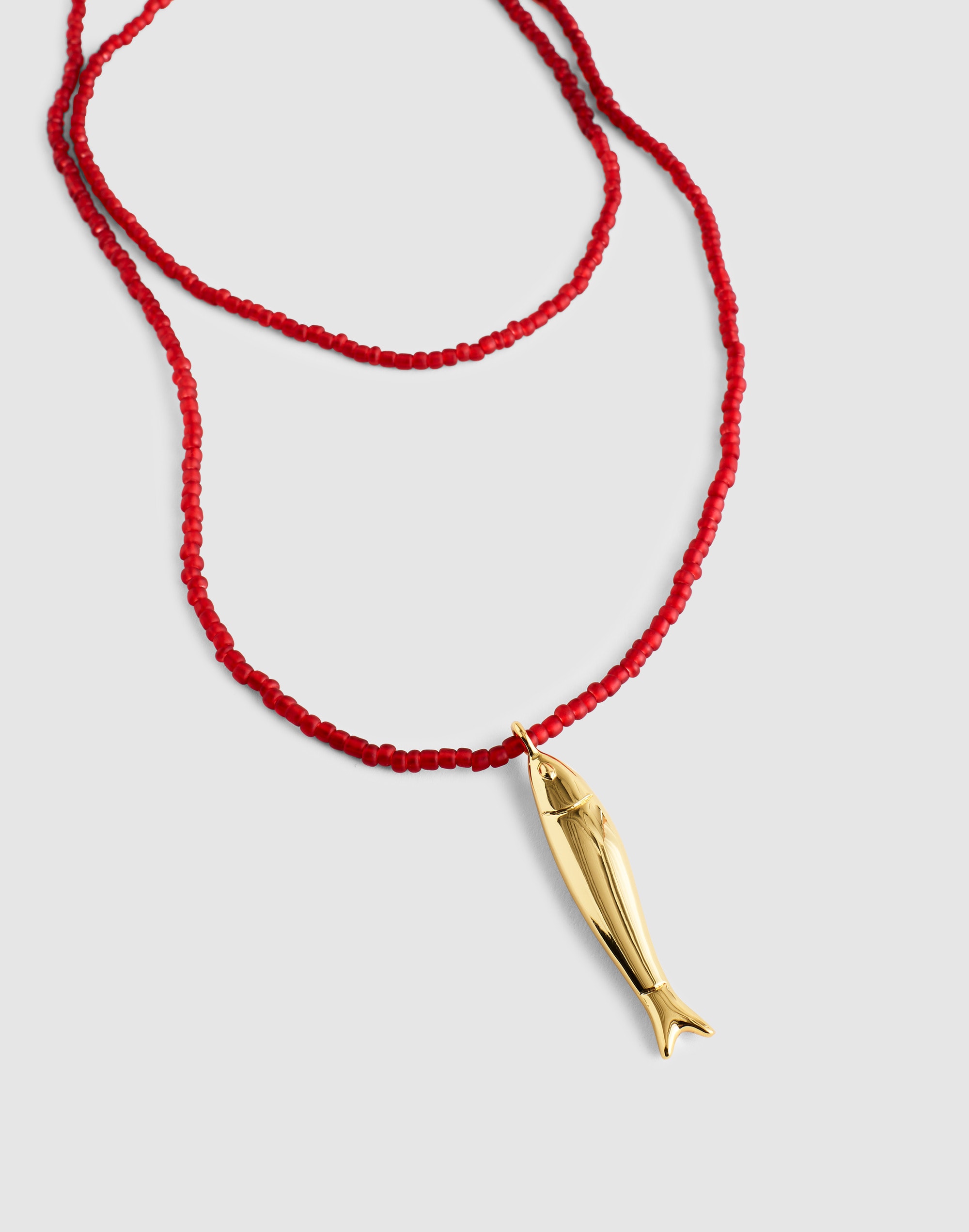 Fish Pendant Beaded Necklace