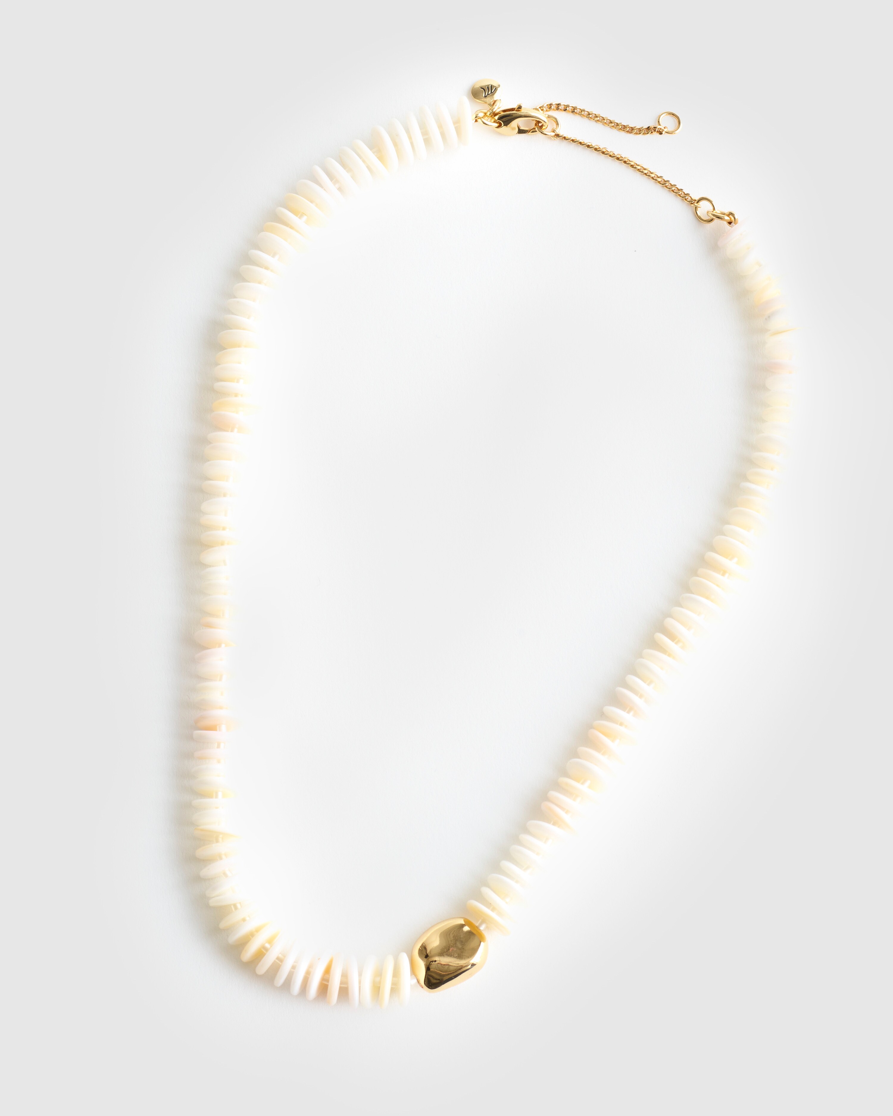 Sculptural Puka Shell Choker Necklace