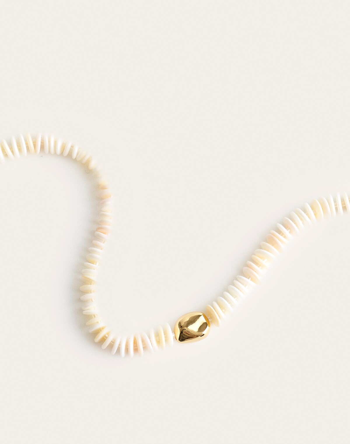 Sculptural Puka Shell Choker Necklace