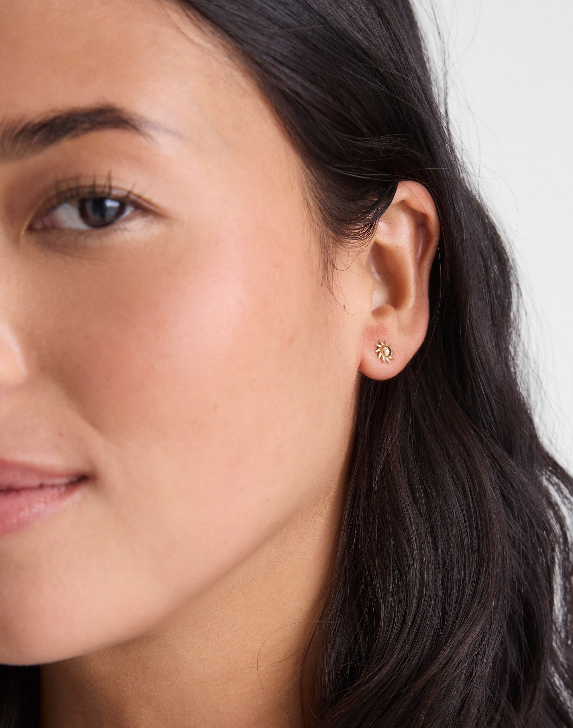 Demi-Fine Sun Stud Earrings