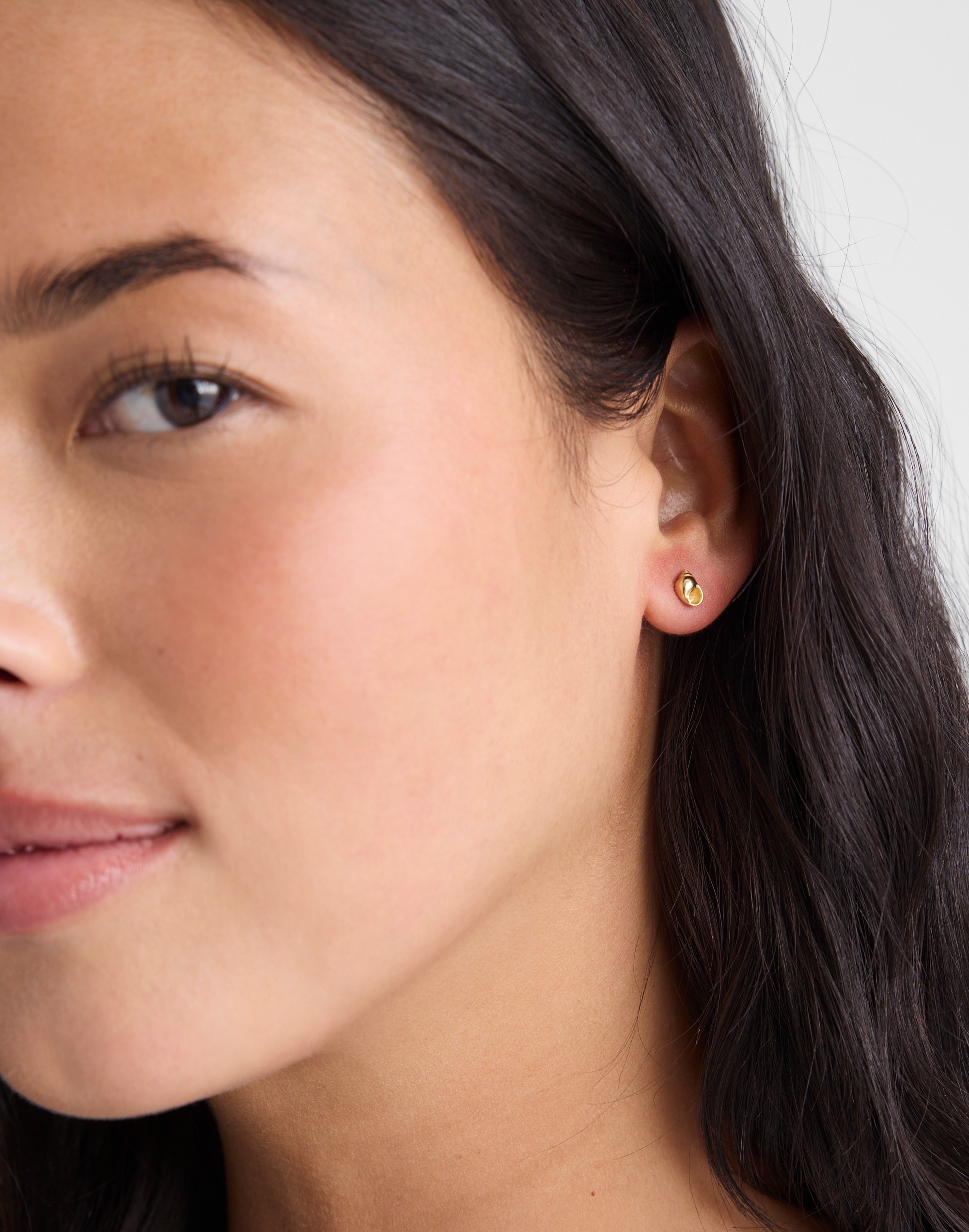 Demi-Fine Shell Stud Earrings