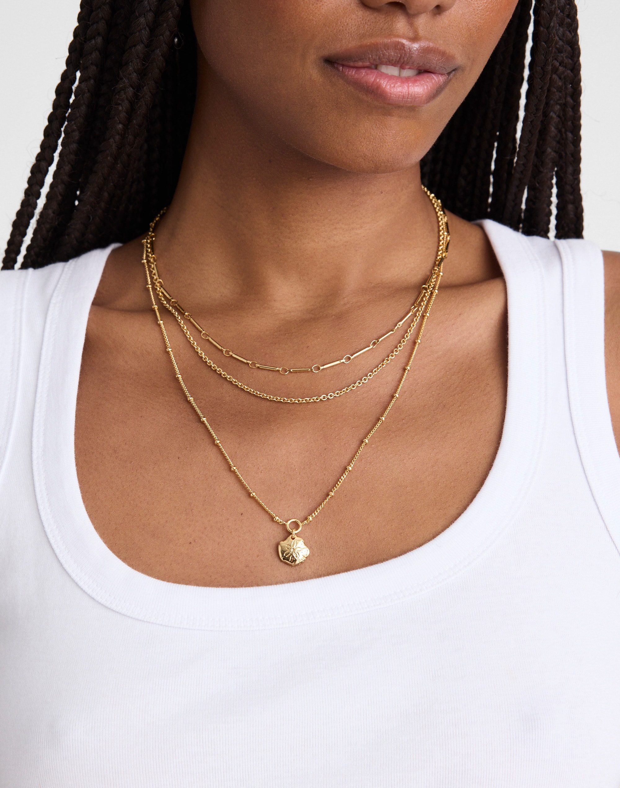 Three-Pack Sand Dollar Necklace Set