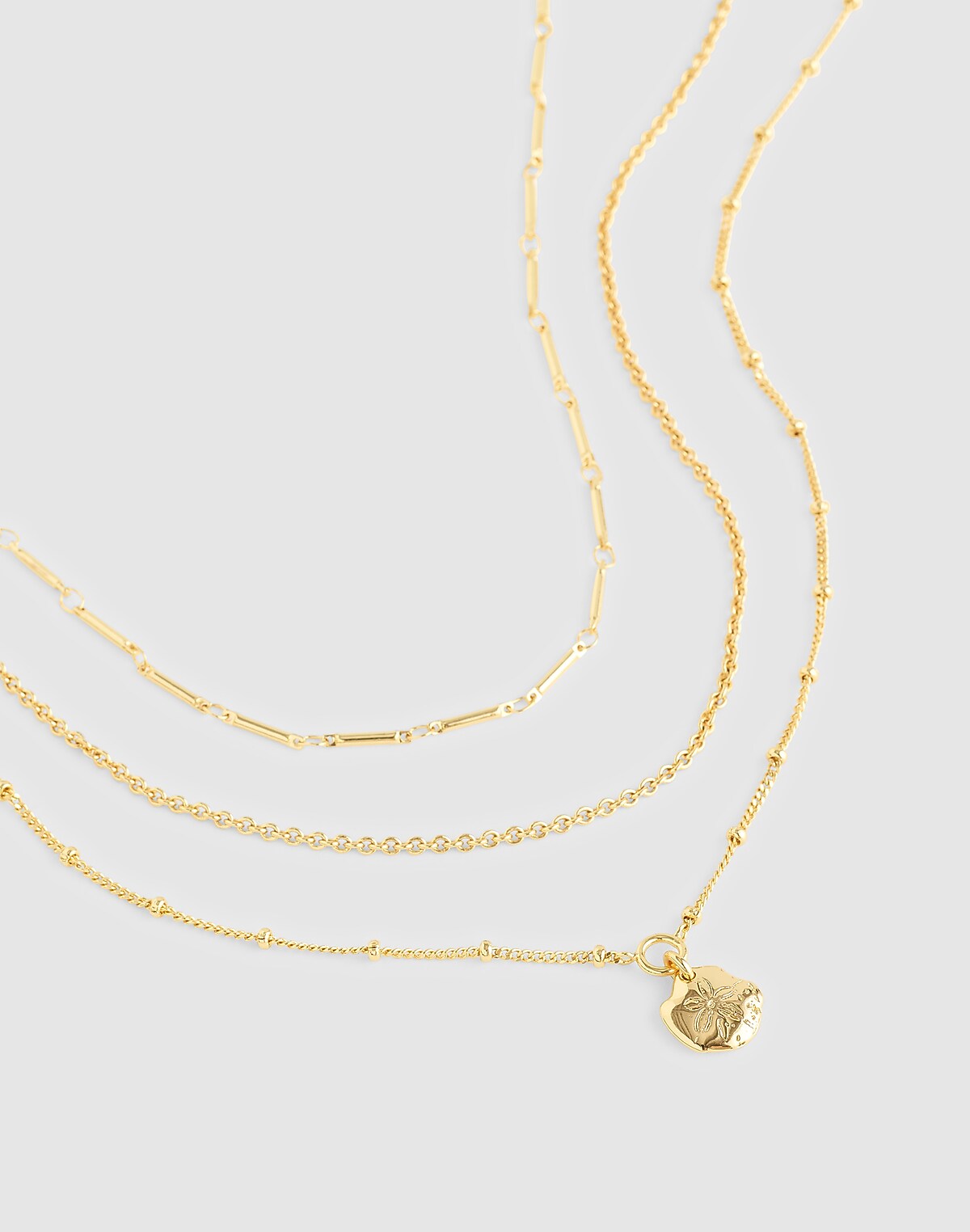 Three-Pack Sand Dollar Necklace Set