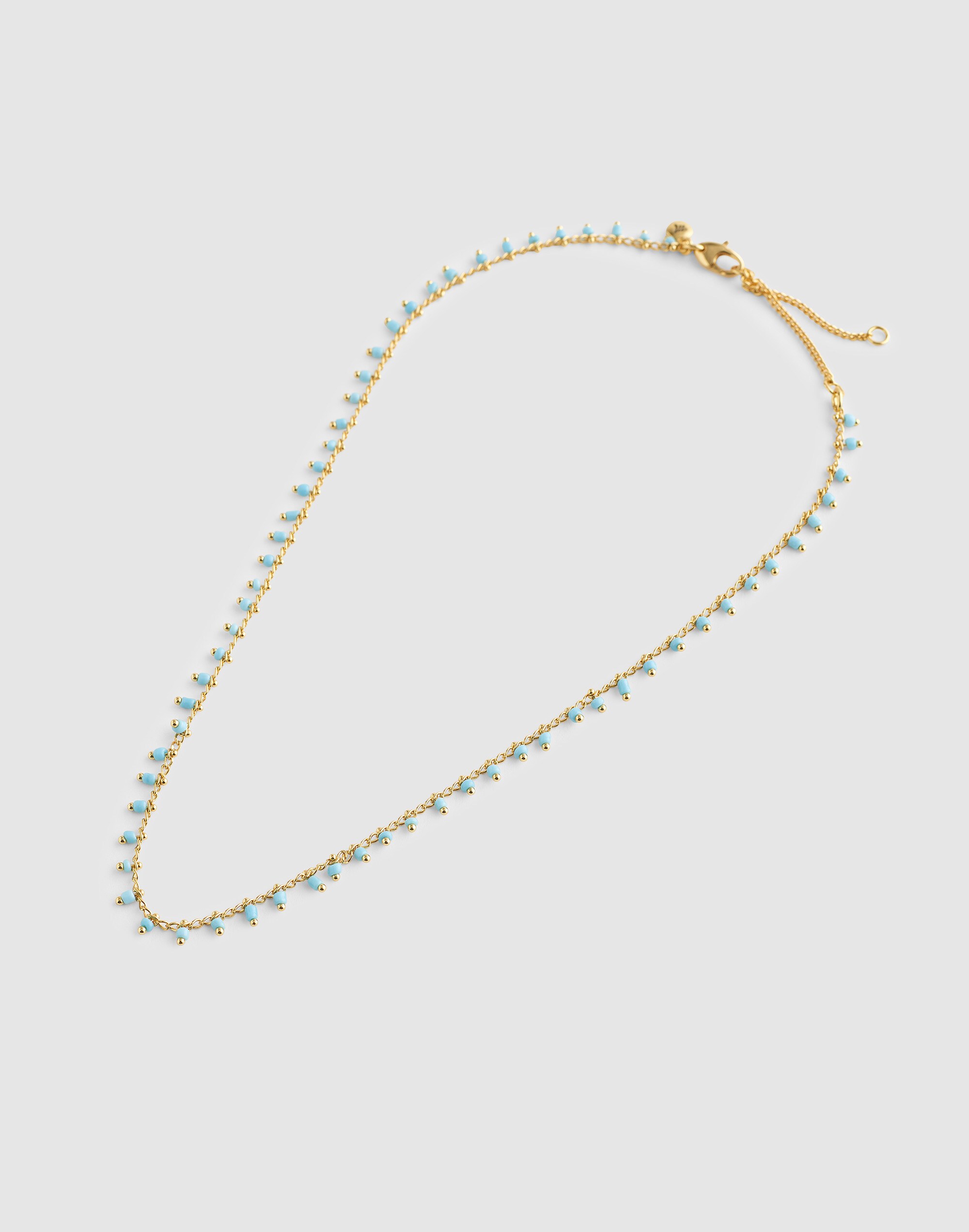 Enamel Chain Choker Necklace