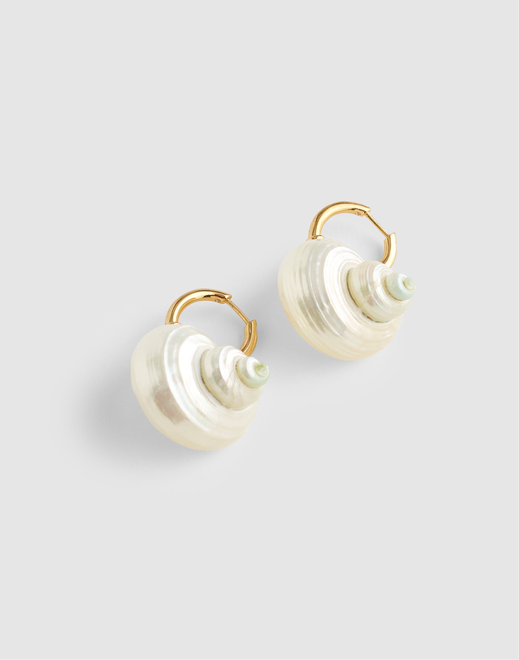 Shell Statement Hoop Earrings
