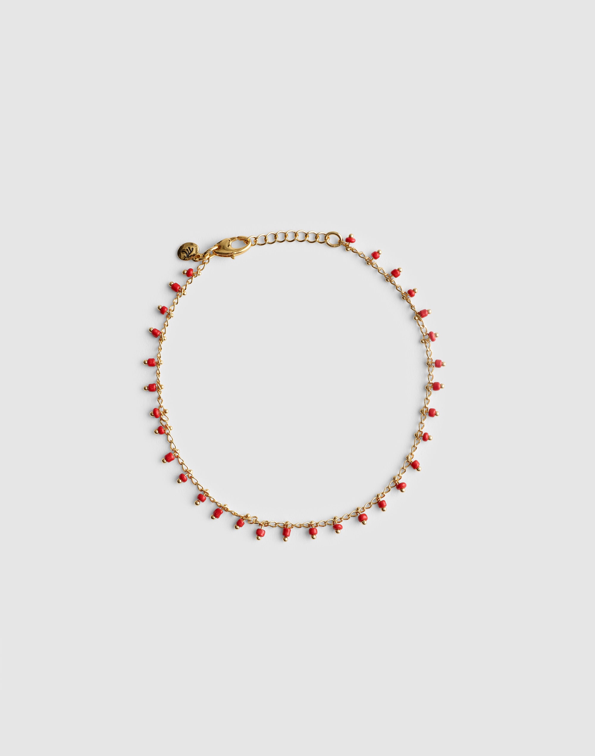 Madewell Enamel Chain Anklet In Gold
